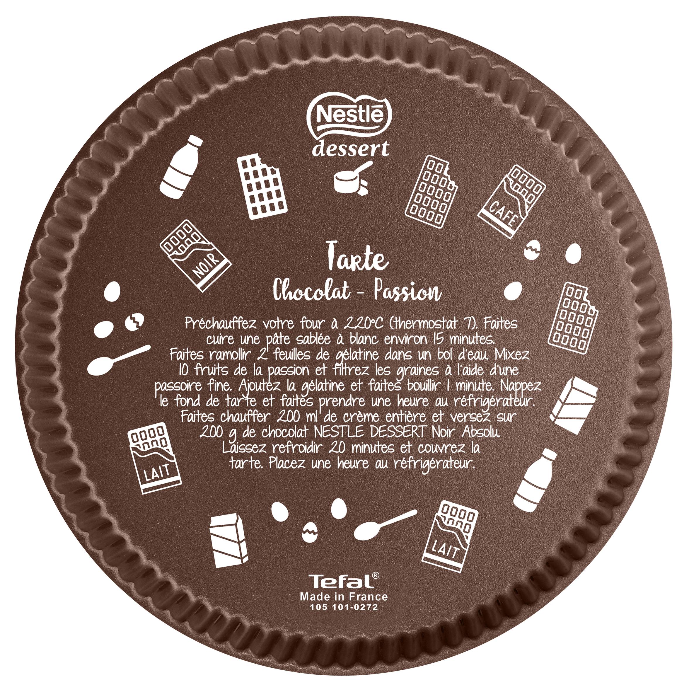 Moule à tarte RECETTE NESTLE 27 cm Tarte Chocolat Passion