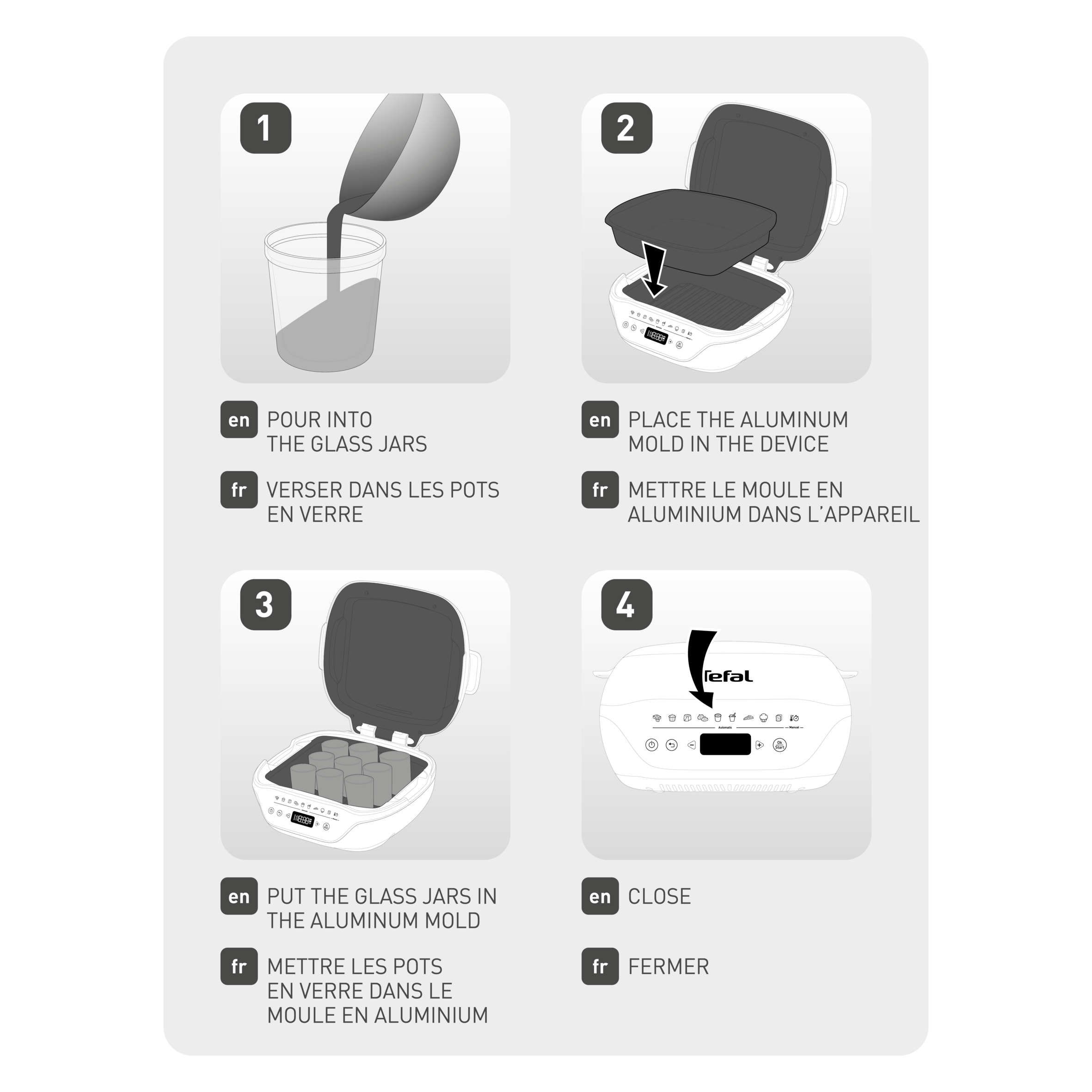 3 pots en verre XA633110 pour Cake Factory 