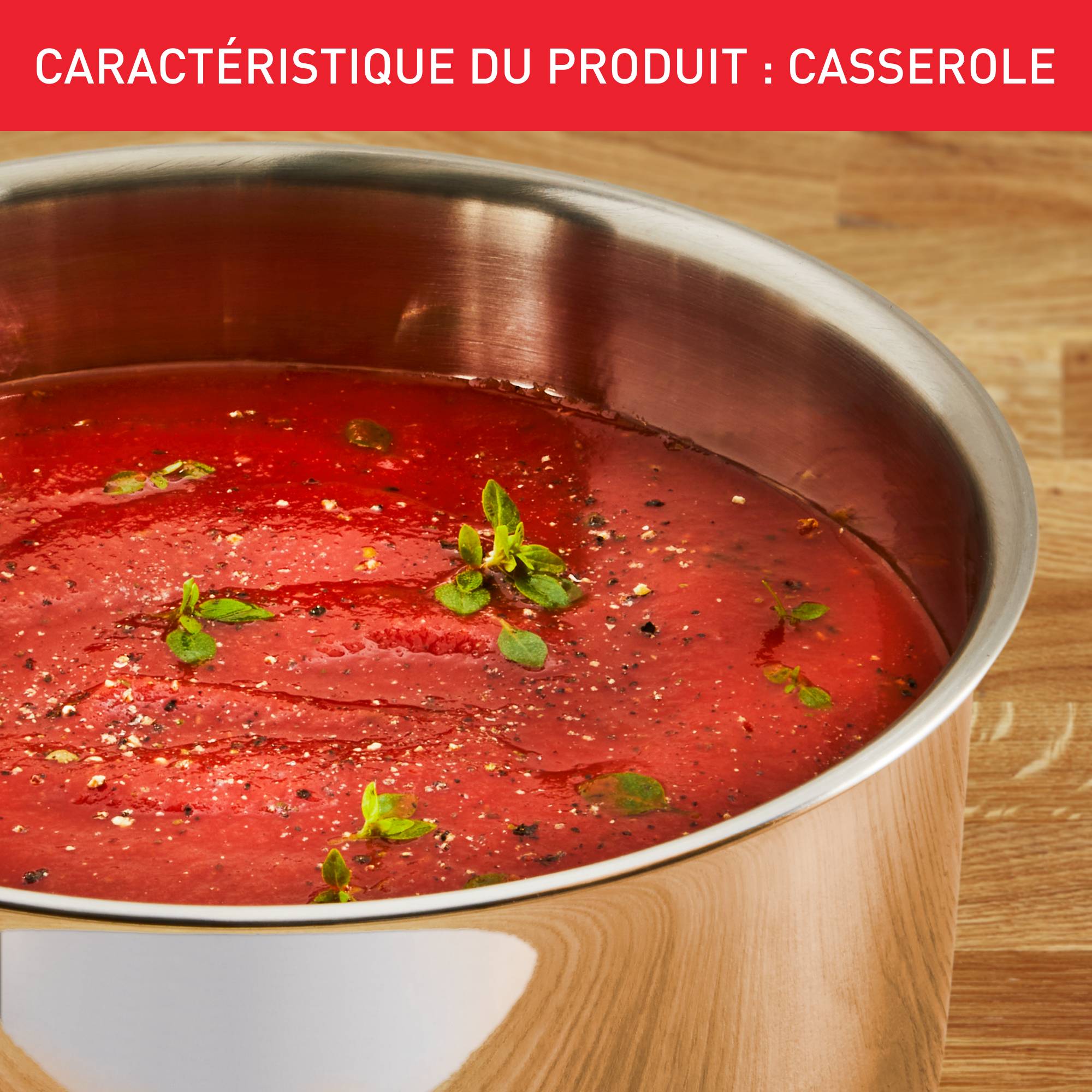 Emotion, Casserole inox non revêtu, Acier inoxydable, 16&nbsp;cm