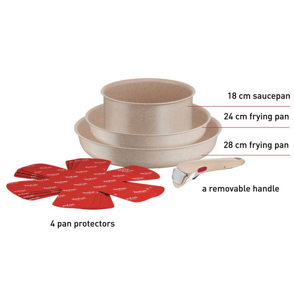 Ingenio Delight, Antiadhésif, Batterie de cuisine 8 pièces, Induction