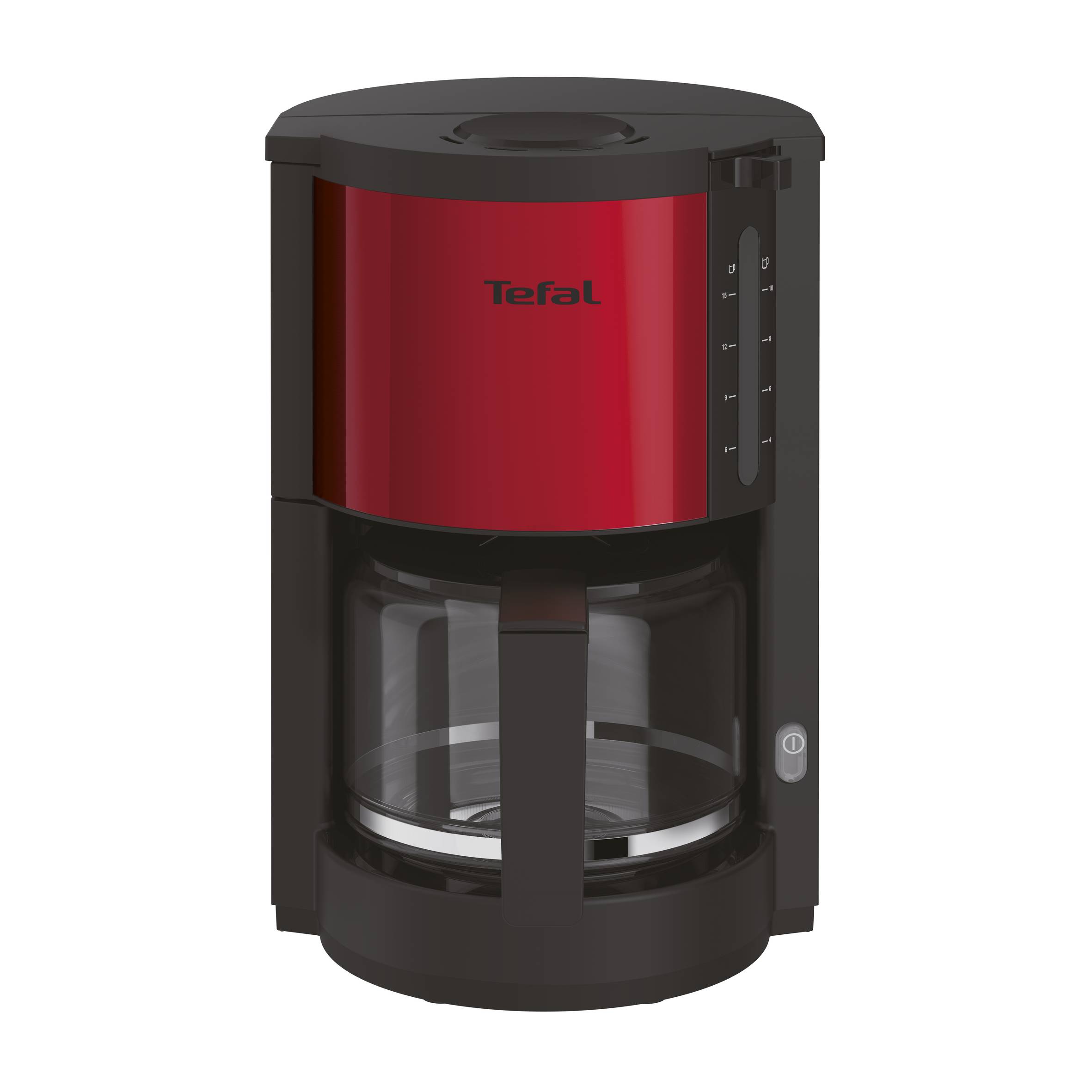 Cafetiere filtre rouge inox / noir 15t