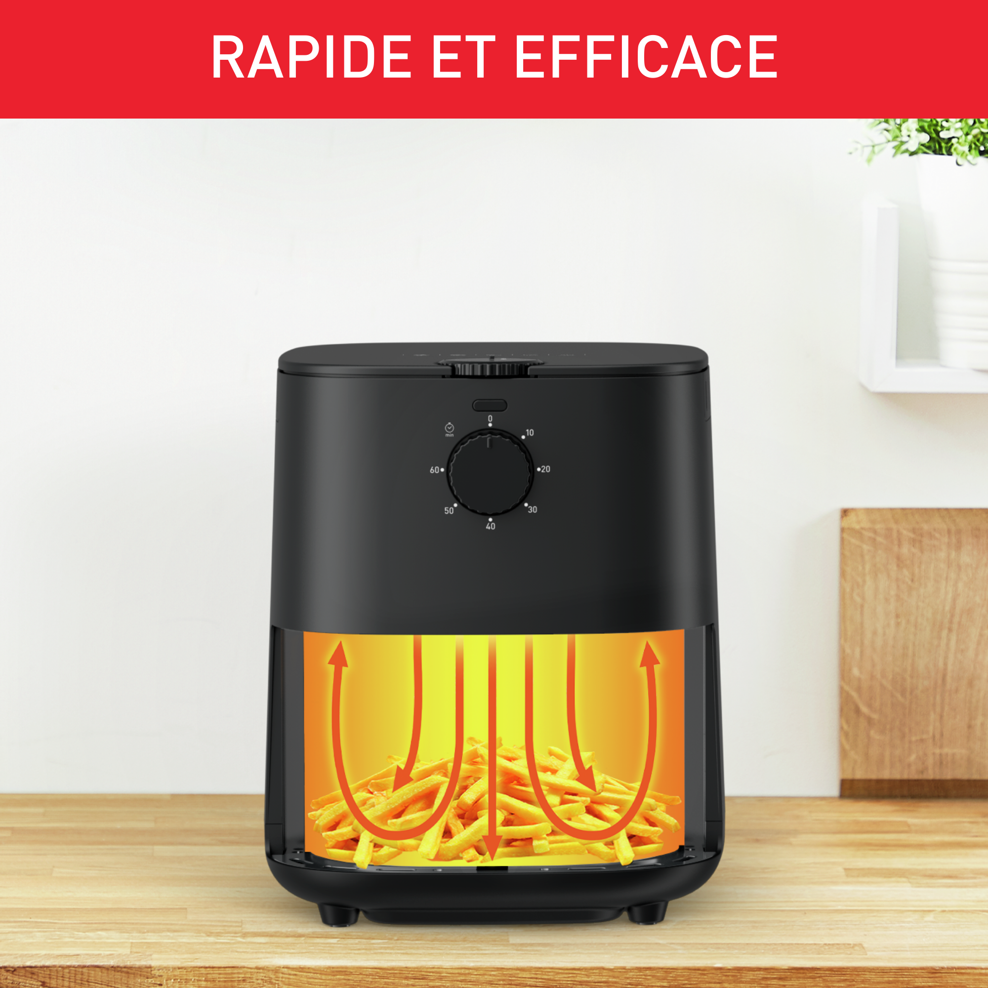 Easy Fry Essential, Air fryer mono tiroir, 3,5L, Jusqu'à 4 personnes