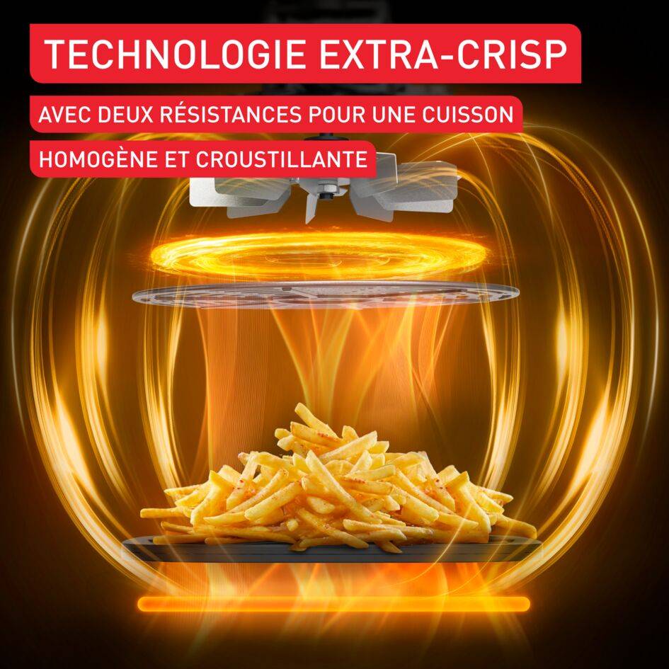 Easy Fry XL Surface&Pizza, Air fryer mono tiroir, 4L, 1 kg de frites, Pizza 27cm