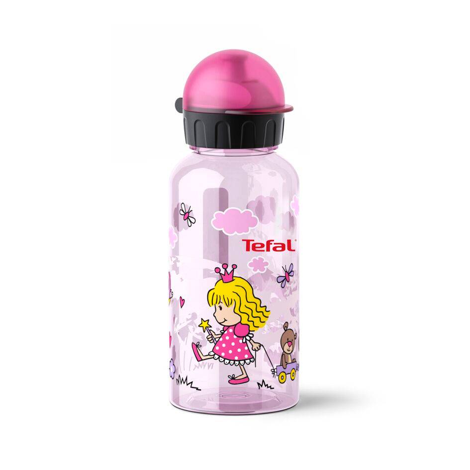Gourde 0.4L TRITAN rose décor princesse