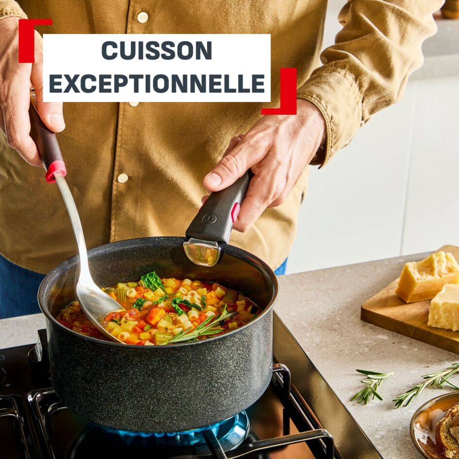 Ingenio Excellence Ceramic, Casserole 20&nbsp;cm, Empilable, Revêtement céramique antiadhésif