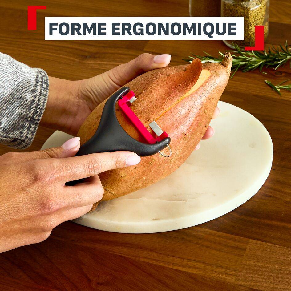 Ingenio+, Éplucheur en forme de&nbsp;Y, Lame rotative, Étui de protection et de rangement