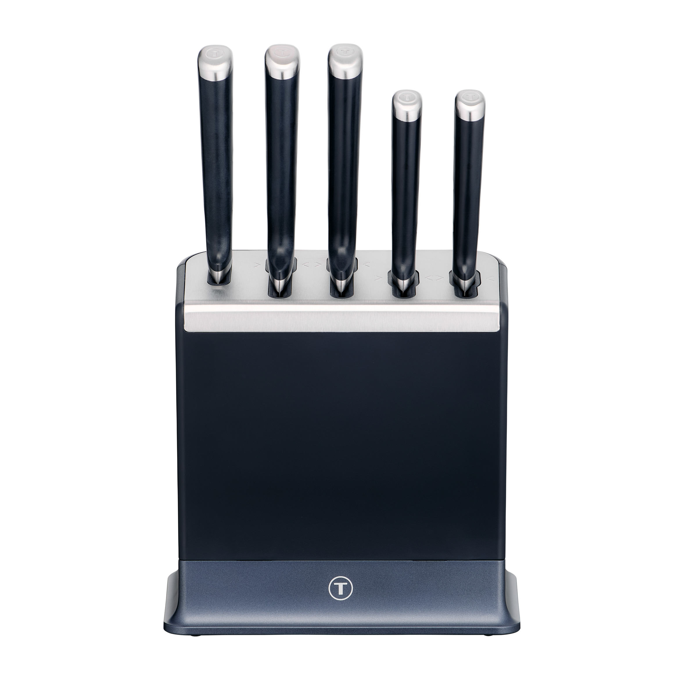 EverSharp, Set de couteaux 5&nbsp;pièces et bloc de couteaux avec système d'aiguisage intégré