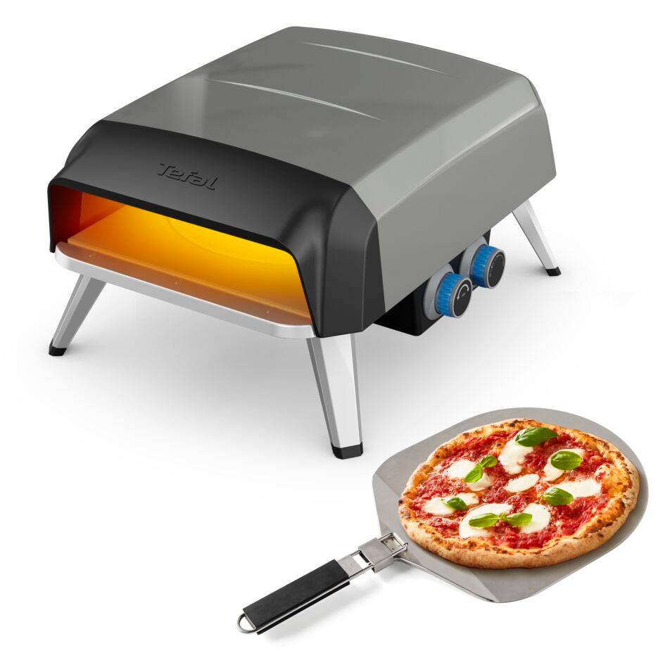 Pizza Pronto, Four à pizza extérieur, Fonctionne au gaz, Pierre rotative 360° pour cuisson uniforme