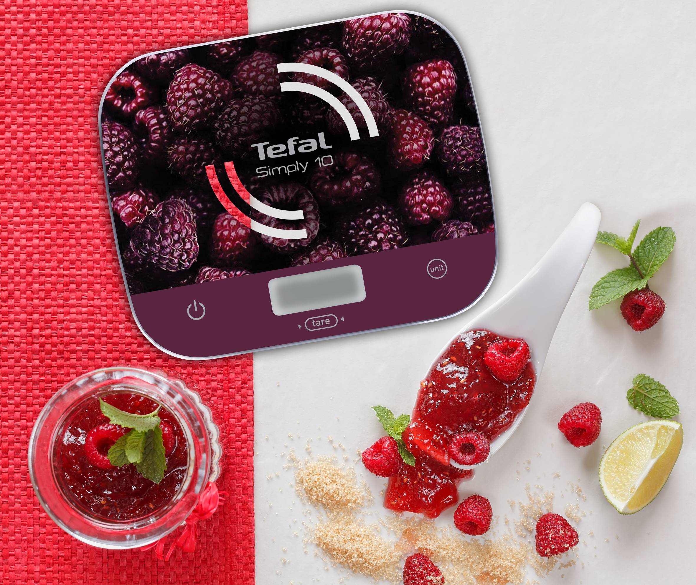 SIMPLY Framboise Balance de cuisine 10 kg