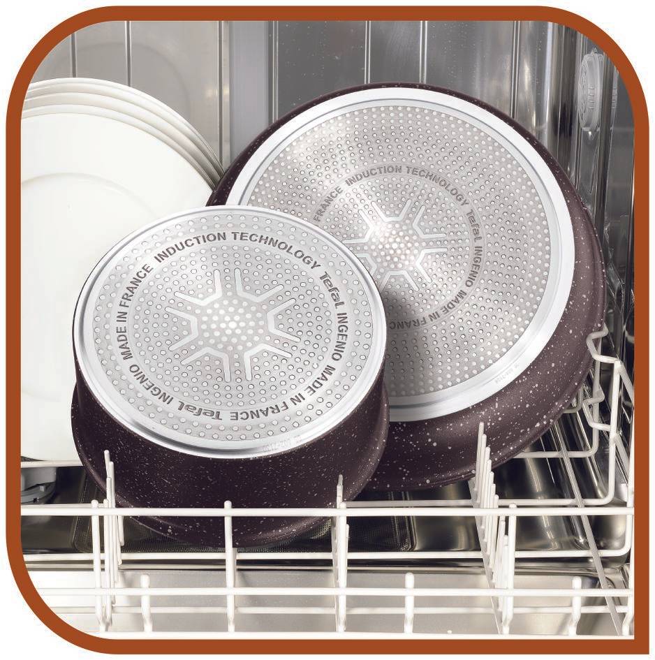 INGENIO EXTREME Marron Effet pierre Batterie de cuisine 5 pièces