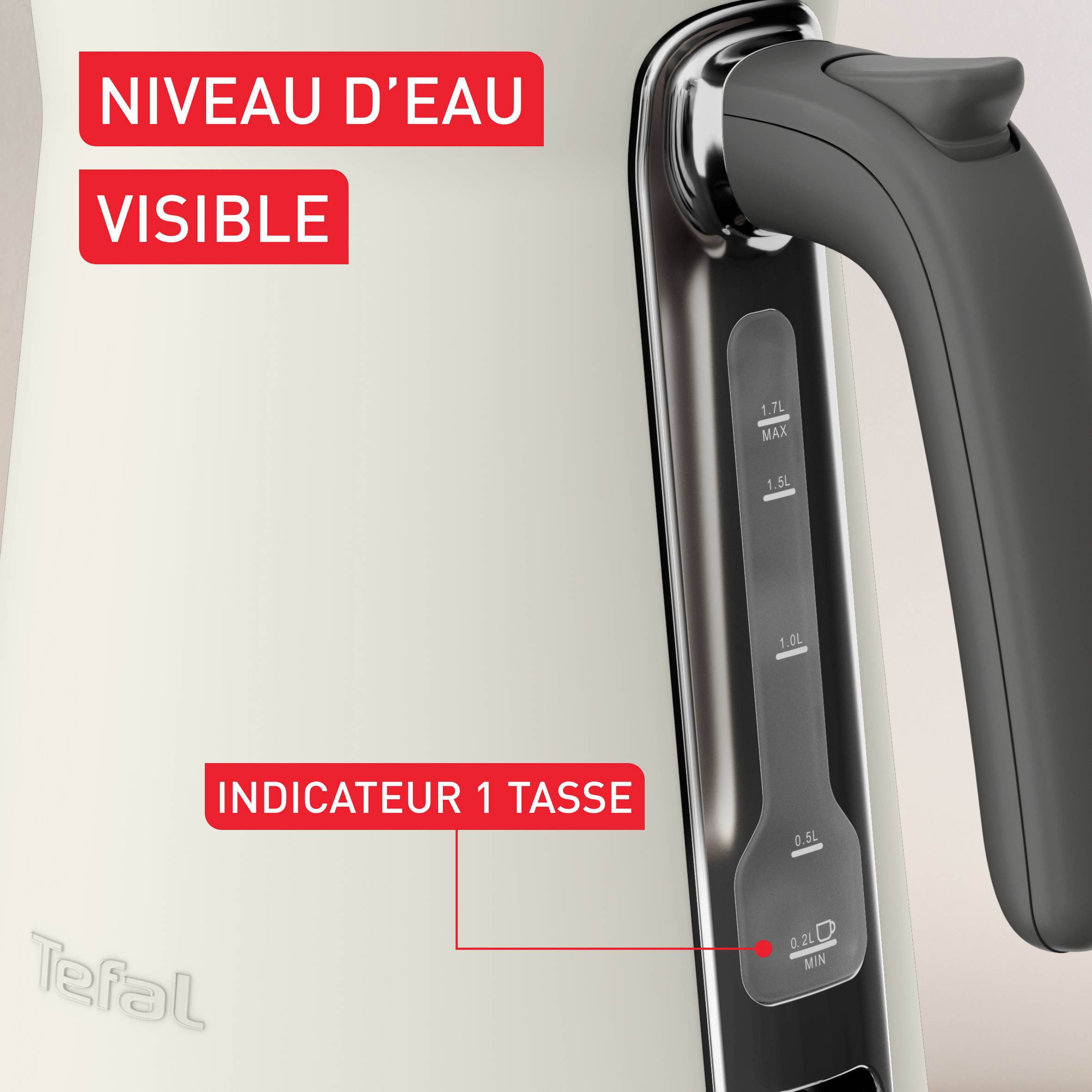 Collection, Bouilloire en inox, Arrêt automatique avec voyant lumineux, Indicateur 1 tasse