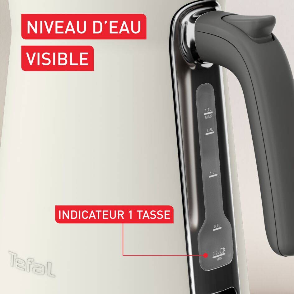 Collection, Bouilloire électrique inox, 1.7 L, Chauffe rapide, Arrêt automatique