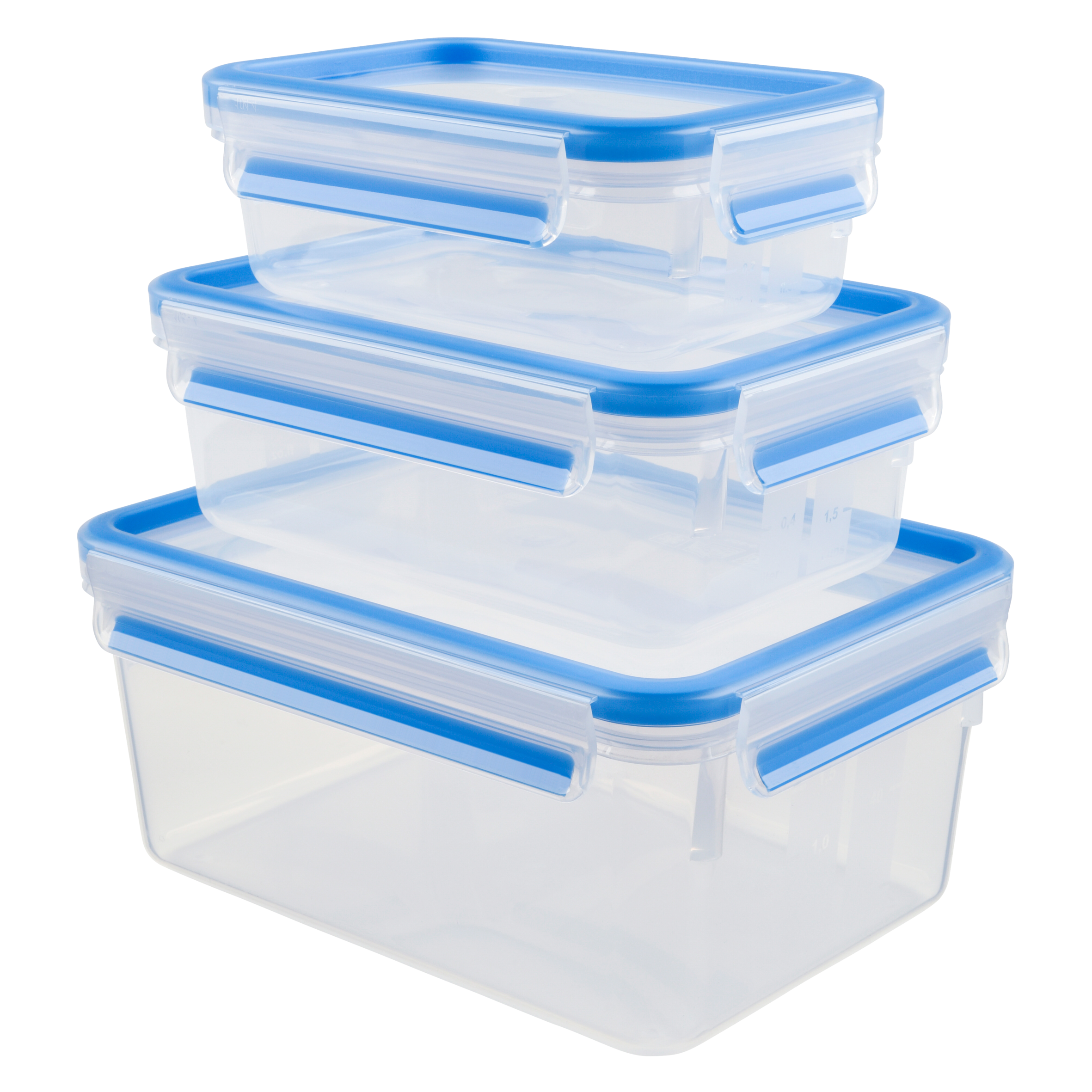 MASTERSEAL FRESH Lot de 3 boîtes rectangulaires de conservation alimentaire