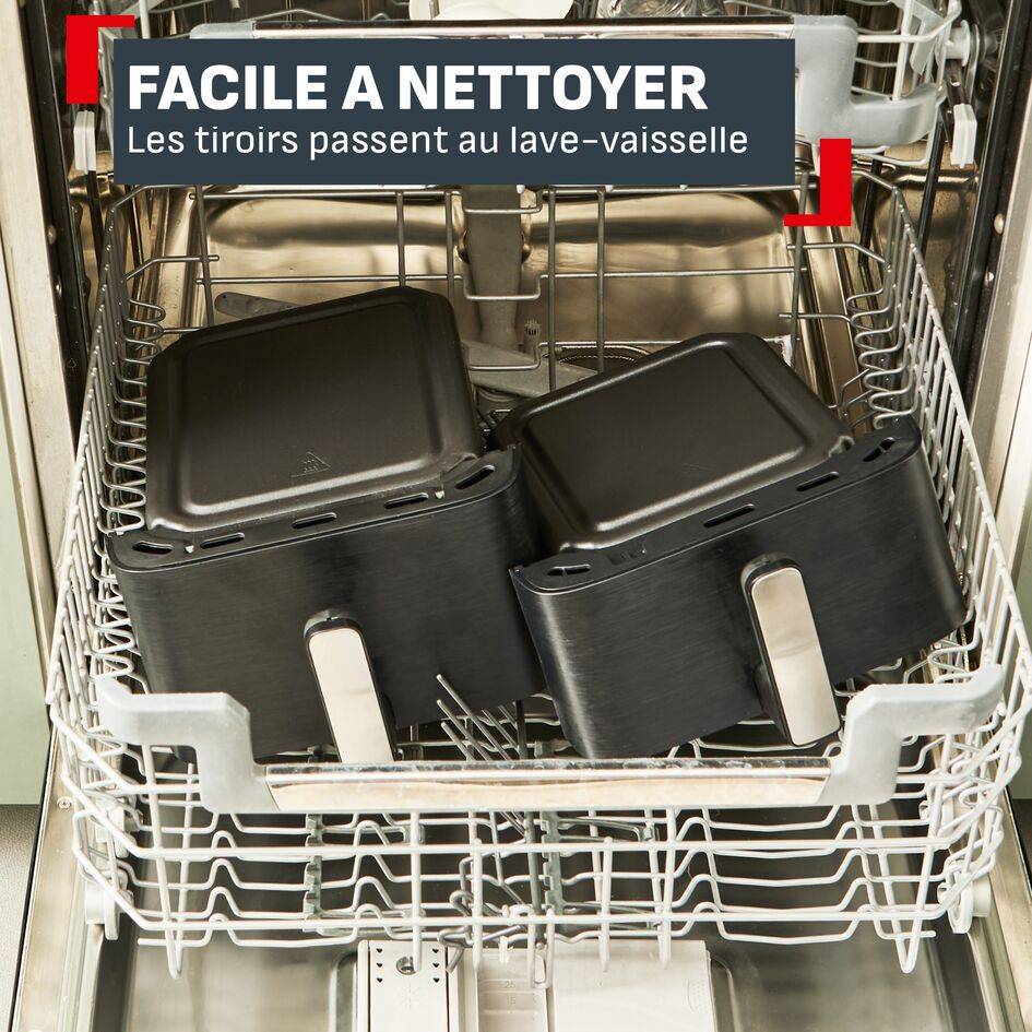 Easy Fry Crispy Stack 10L, Dual Air fryer, Noir