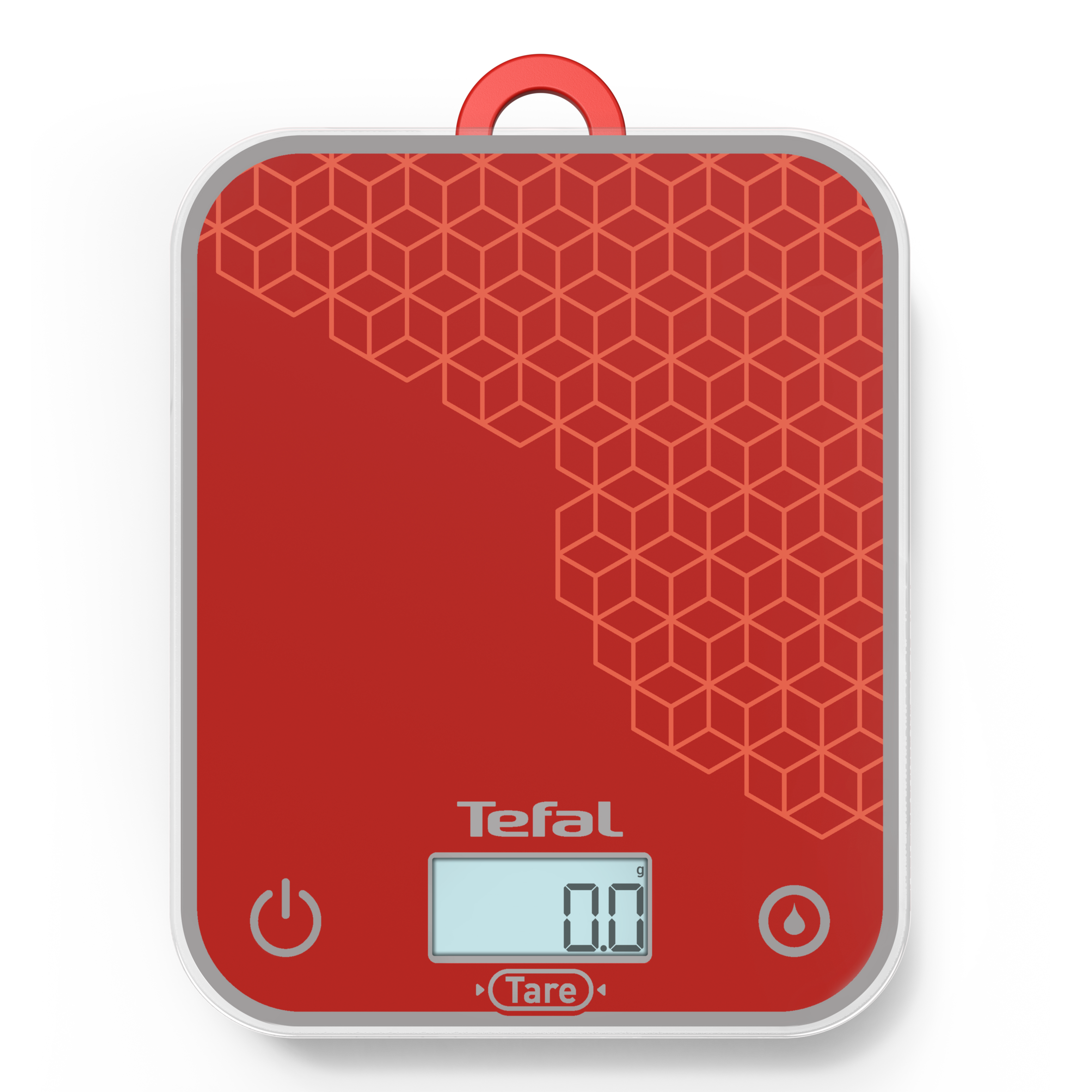 Optiss, Balance de cuisine électronique, jusqu'à 5 Kg, Décor Graphique rouge