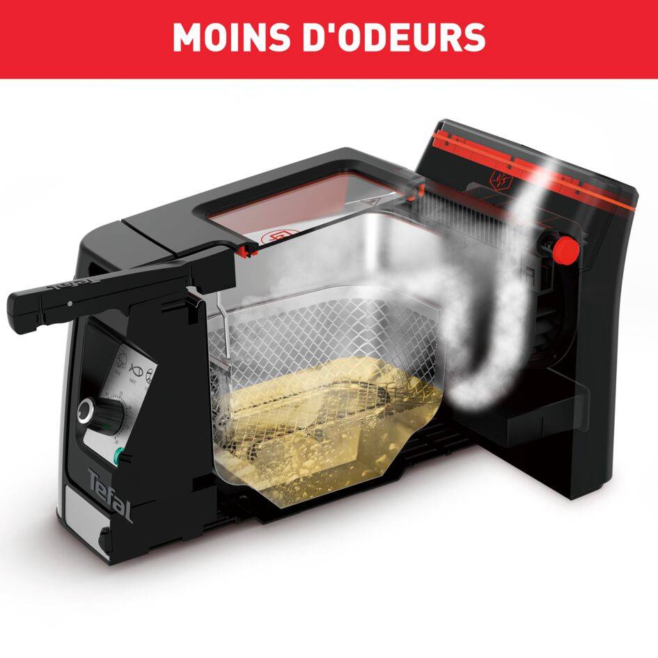 Clear Duo, Friteuse à huile semi-professionnelle, Grande capacité, Hublot anti-buée XL