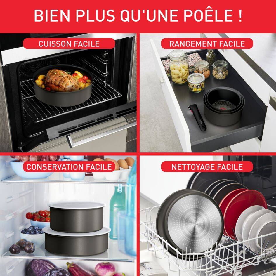 Ingenio Ultimate, Antiadhésif, Batterie de cuisine 6 pièces, Induction