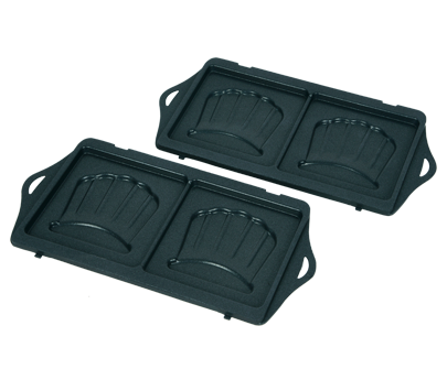 Lot de 2 plaques à croque-monsieur SS-203201