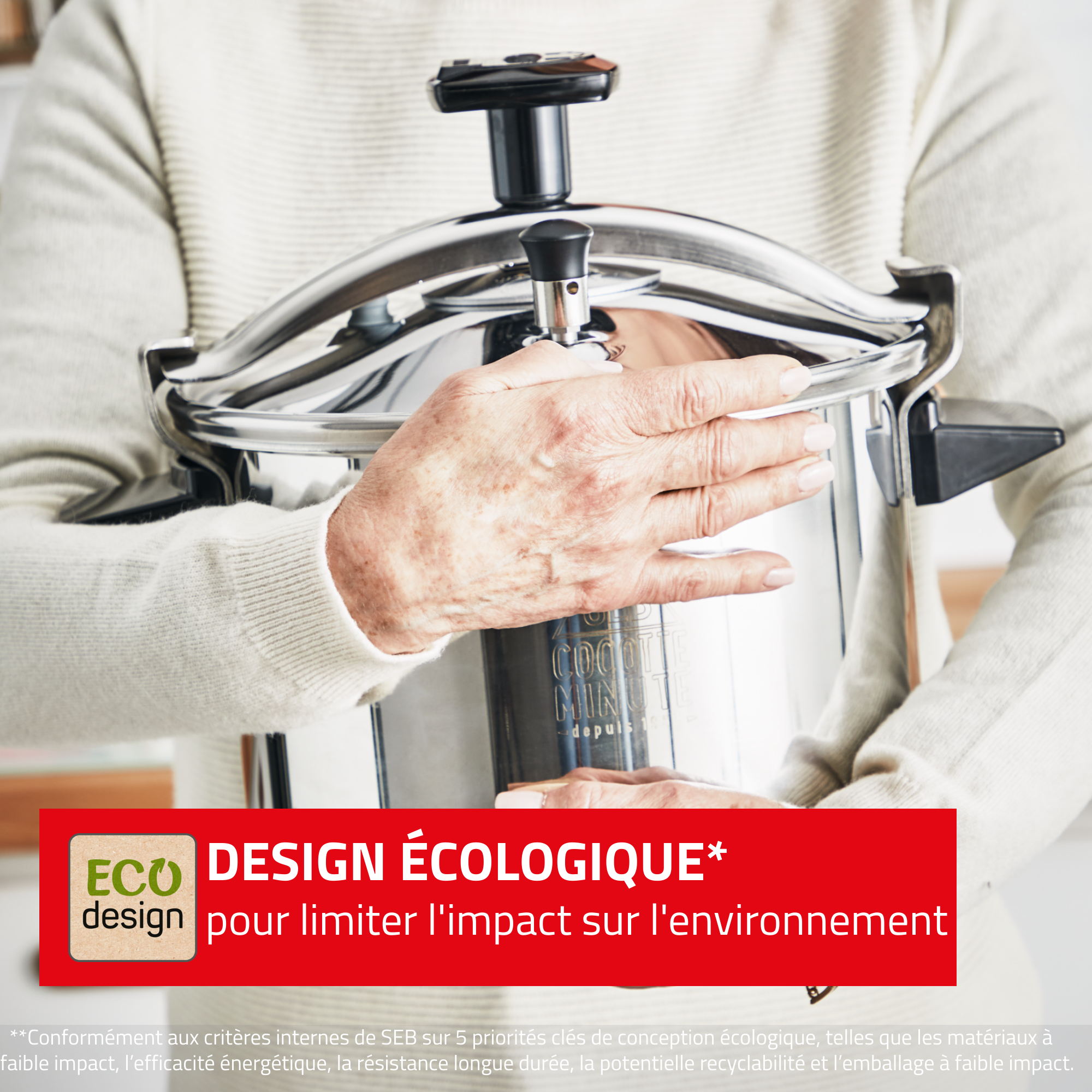 Authentique Eco, Cocotte-Minute® 4.5L, Cuisson rapide, Cuisine saine, Fabriqué en France