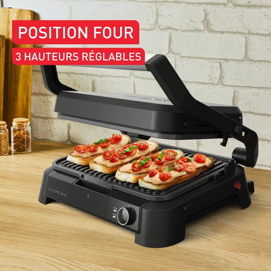 SuperGrill 3-en-1 XL, Gril de contact, Barbecue, Position four, Jusqu'à 8 pers