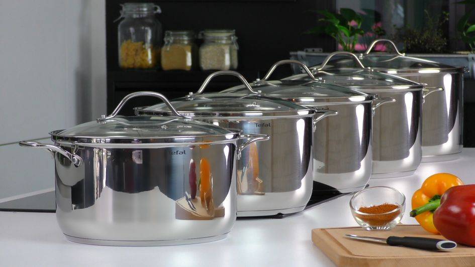 Intuition, Inox, Batterie de cuisine 7 p, Induction