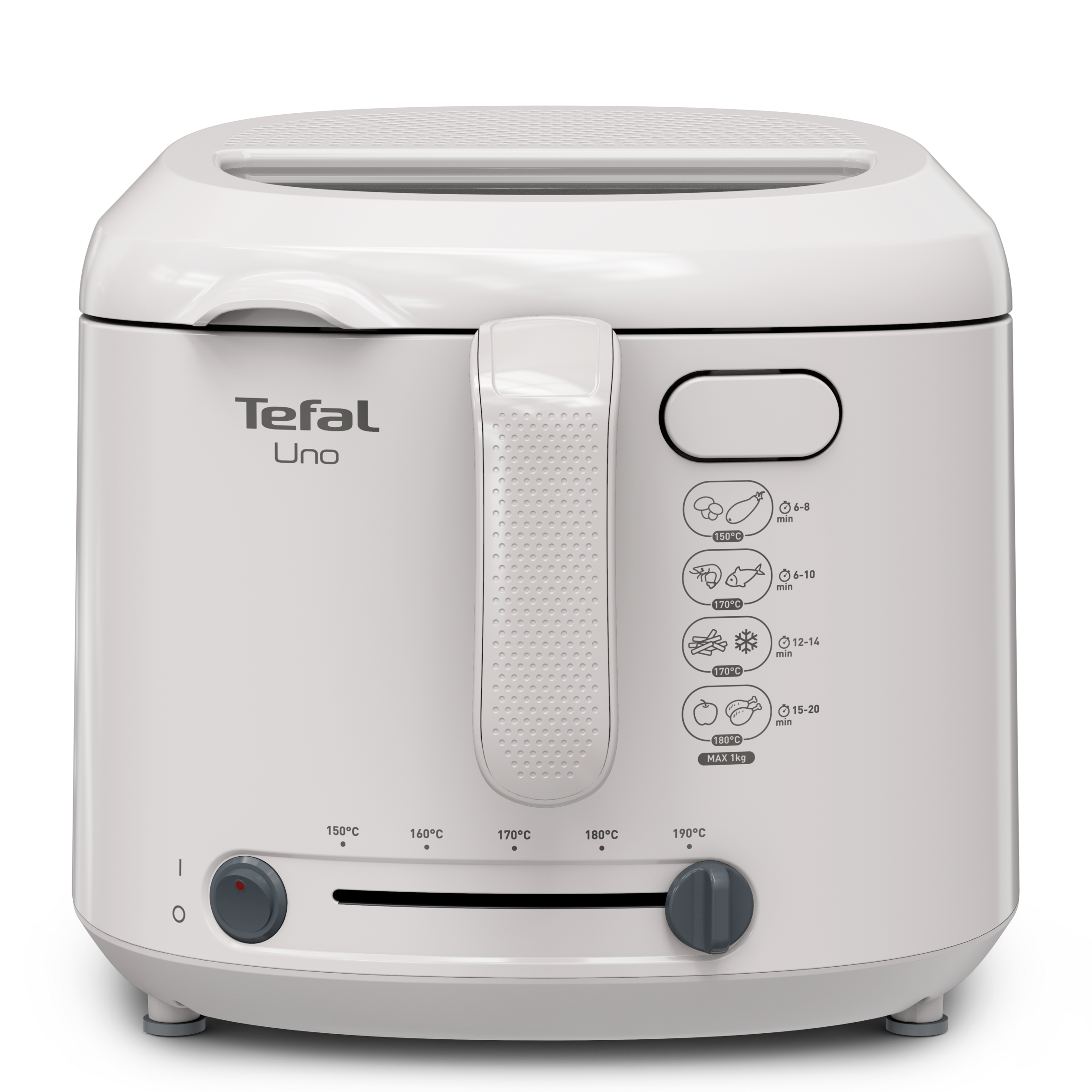 Friteuse Uno, capacité de 1 kg, 4 personnes, compact