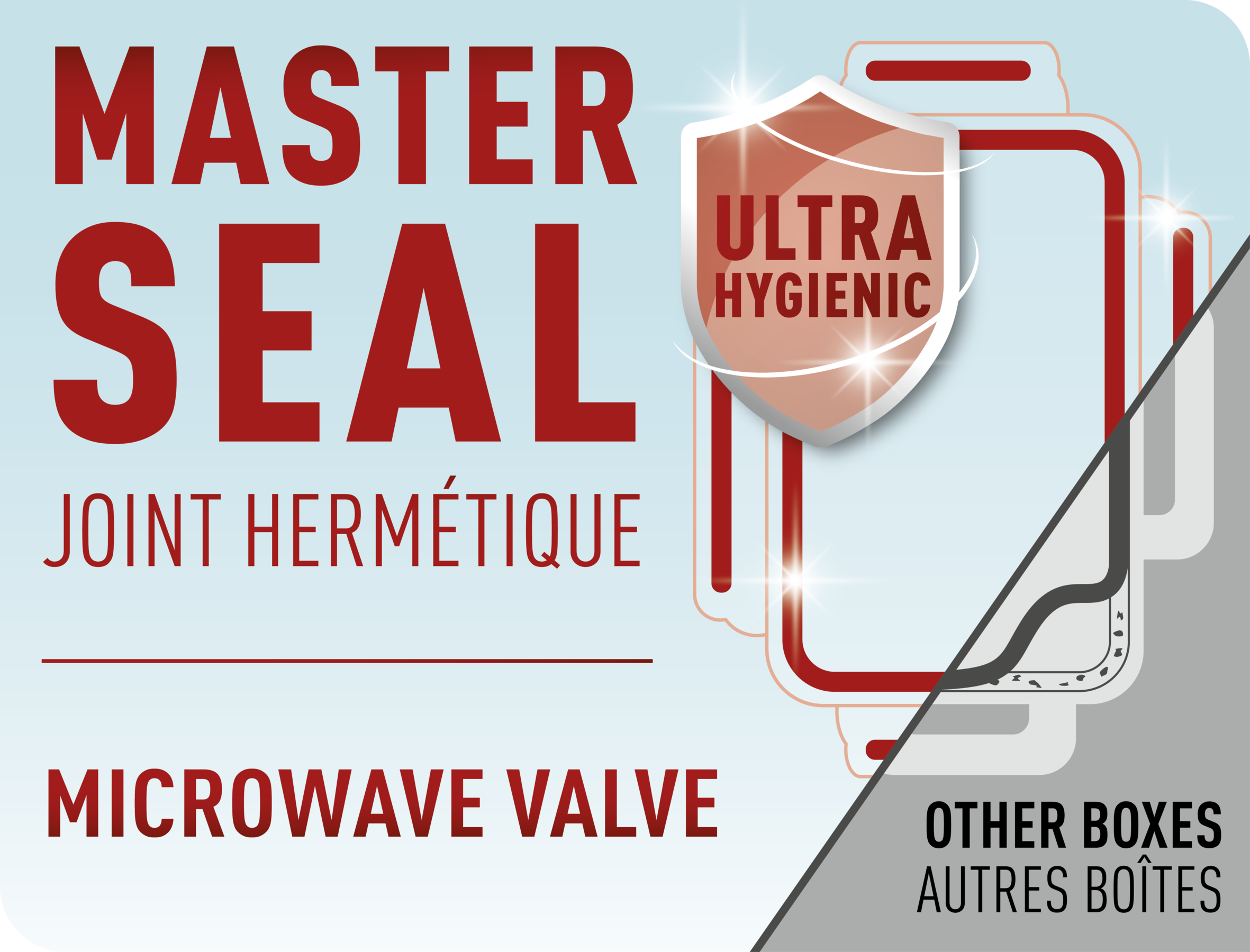MASTERSEAL MICRO Rouge Boîte de conservation alimentaire 0,8 L