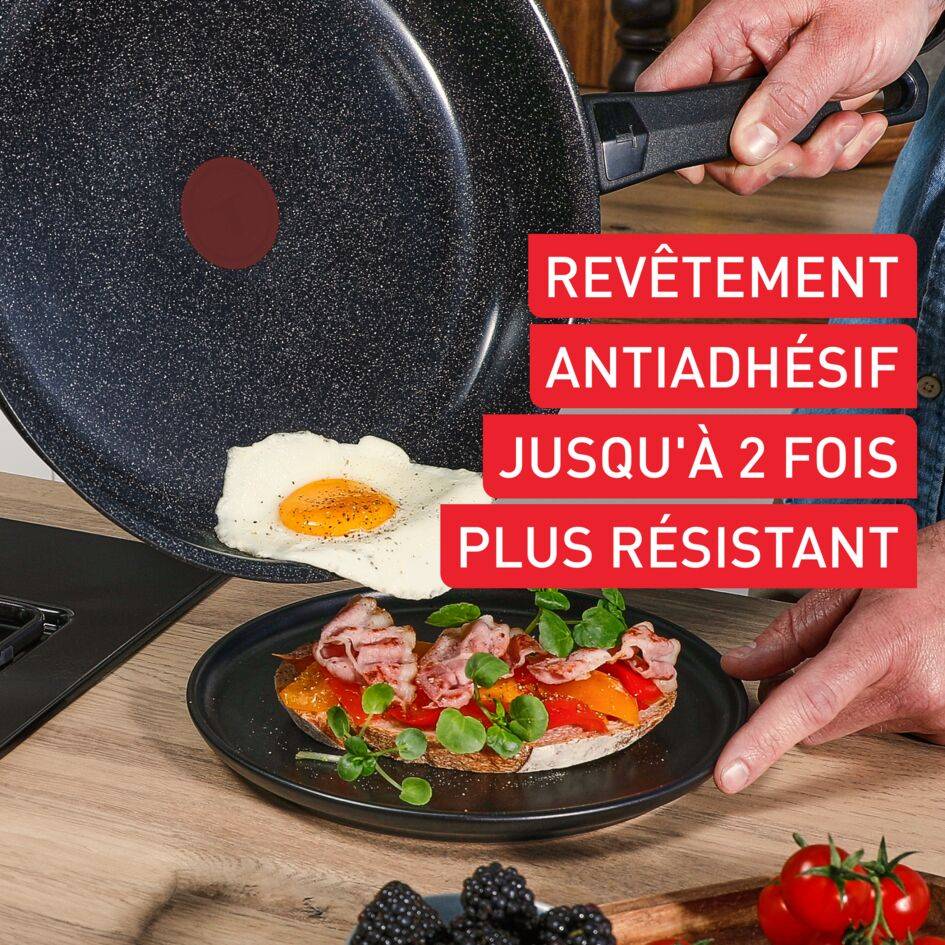 Expertise Ceramic, Poêle 24&nbsp;cm, Revêtement céramique antiadhésif haute performance