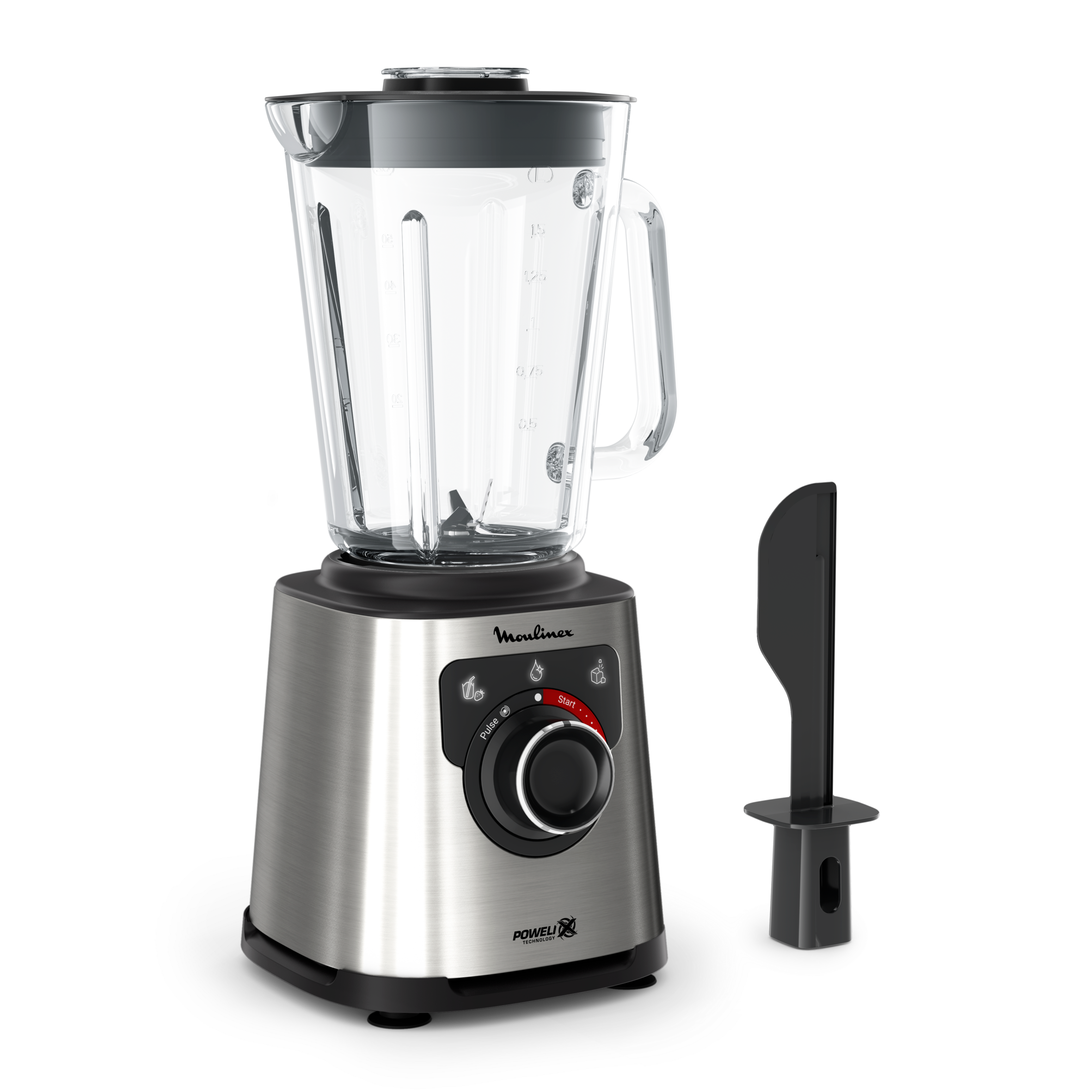 Perfectmix+, Blender, Bol verre 2L, 1200W, 3 programmes, 6 lames Powelix