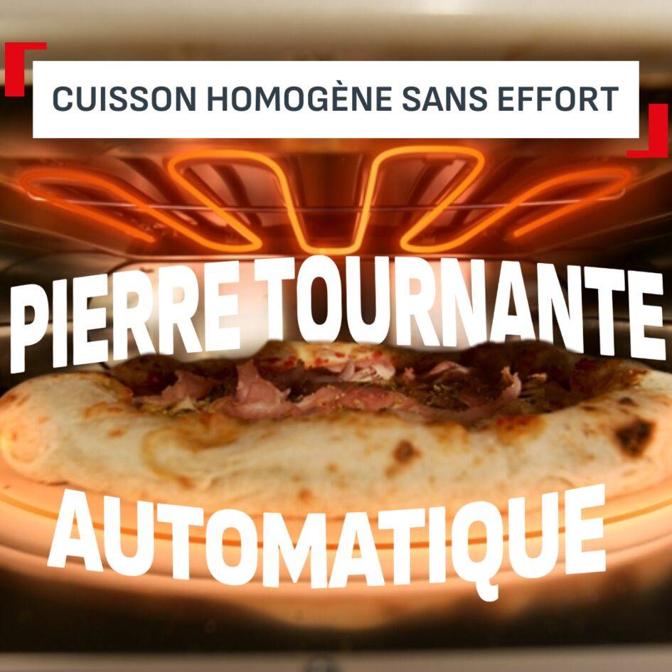 Pizza Pronto, Four à pizza électrique d'extérieur, Pierre tournante automatique
