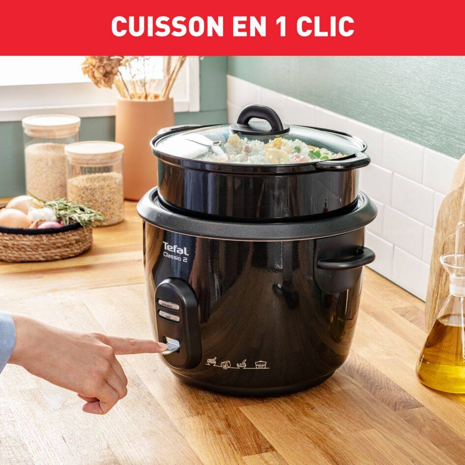 Cuiseur à riz Classic 2 noir avec panier vapeur