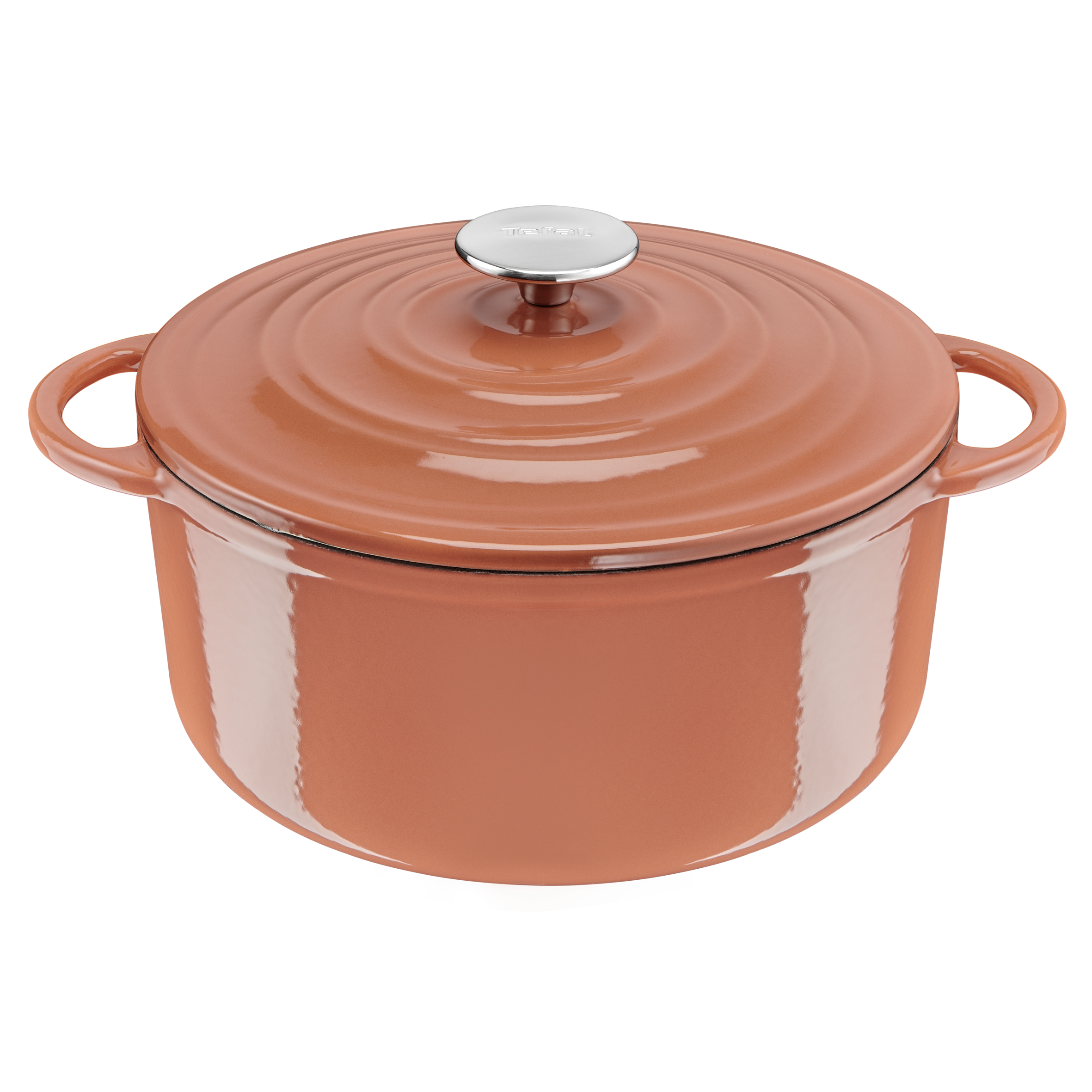 LOV, Cocotte en fonte ronde 25 cm, Induction, Four, Éco-conçue, Terracotta