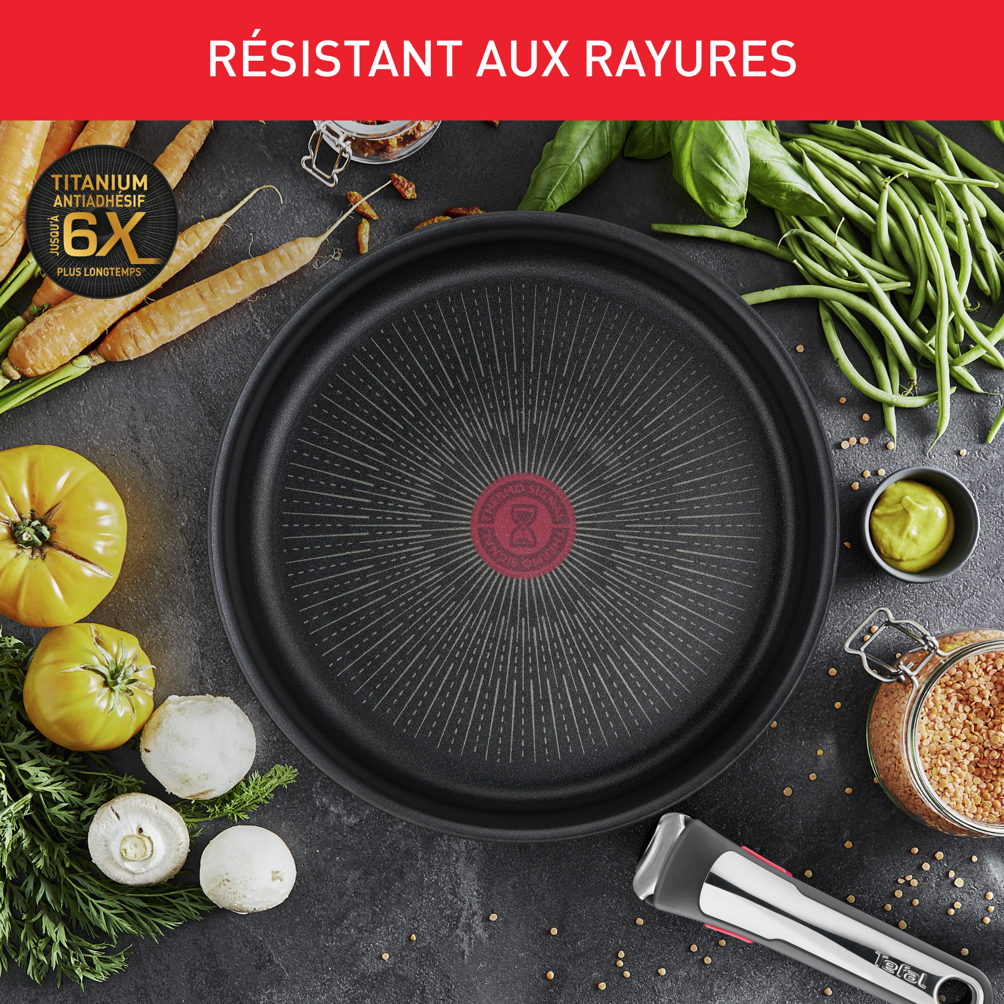Ingenio Préférence, Inox + antiadhésif, Batterie de cuisine 13 pièces, Induction