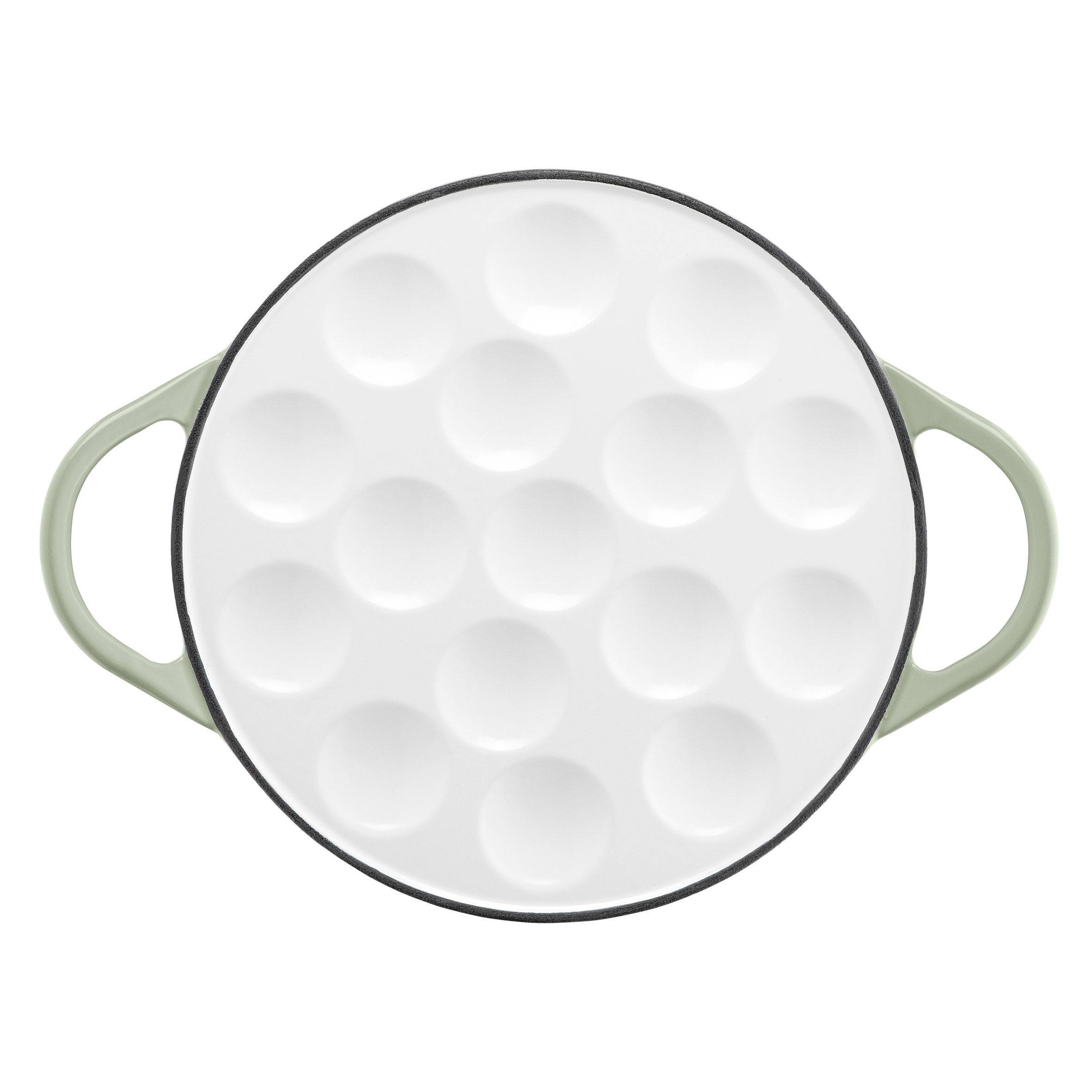 Poffertjespan, Poêle à pancake, 16&nbsp;empreintes, Poignées robustes