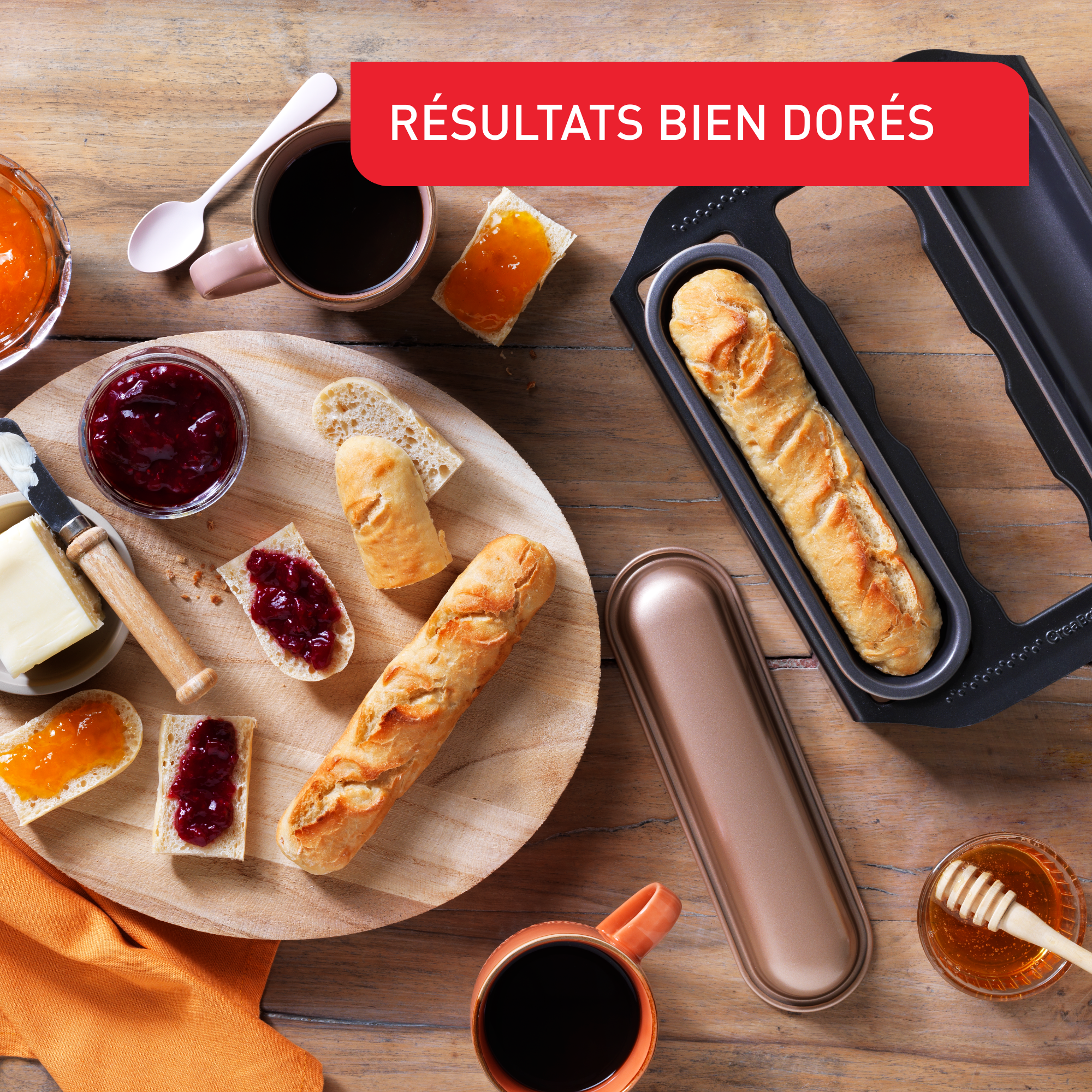 Creabake 3 moules à petite baguette