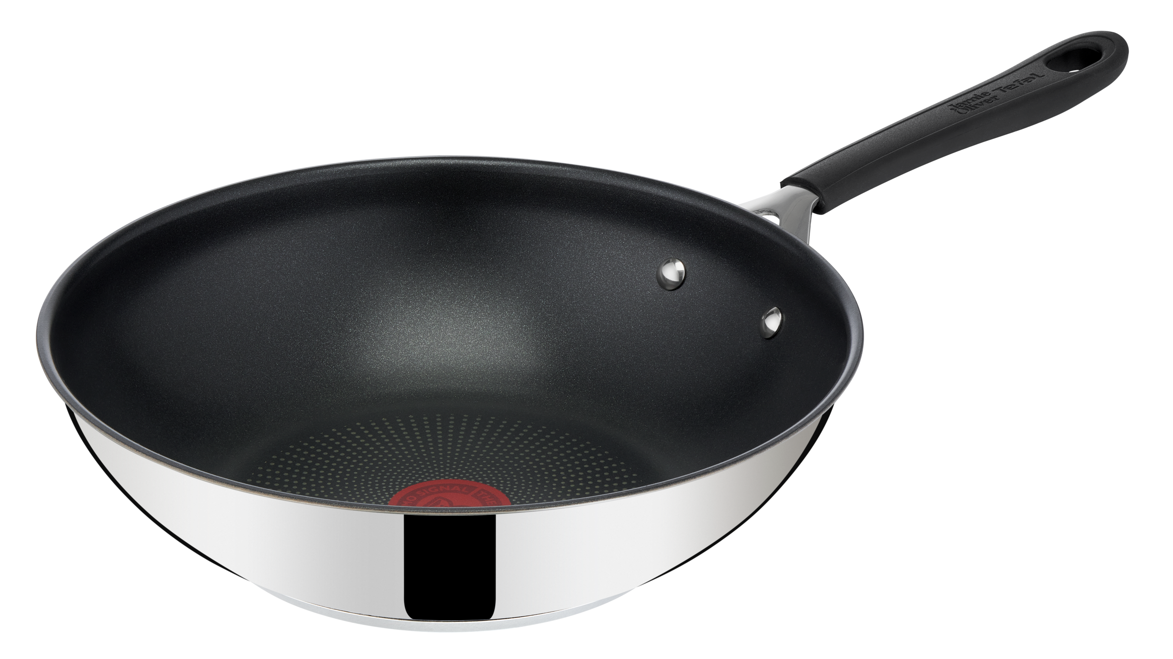 Jamie Oliver by Tefal Home Cook, Poêle wok 28&nbsp;cm, Indicateur Thermo-Signal    