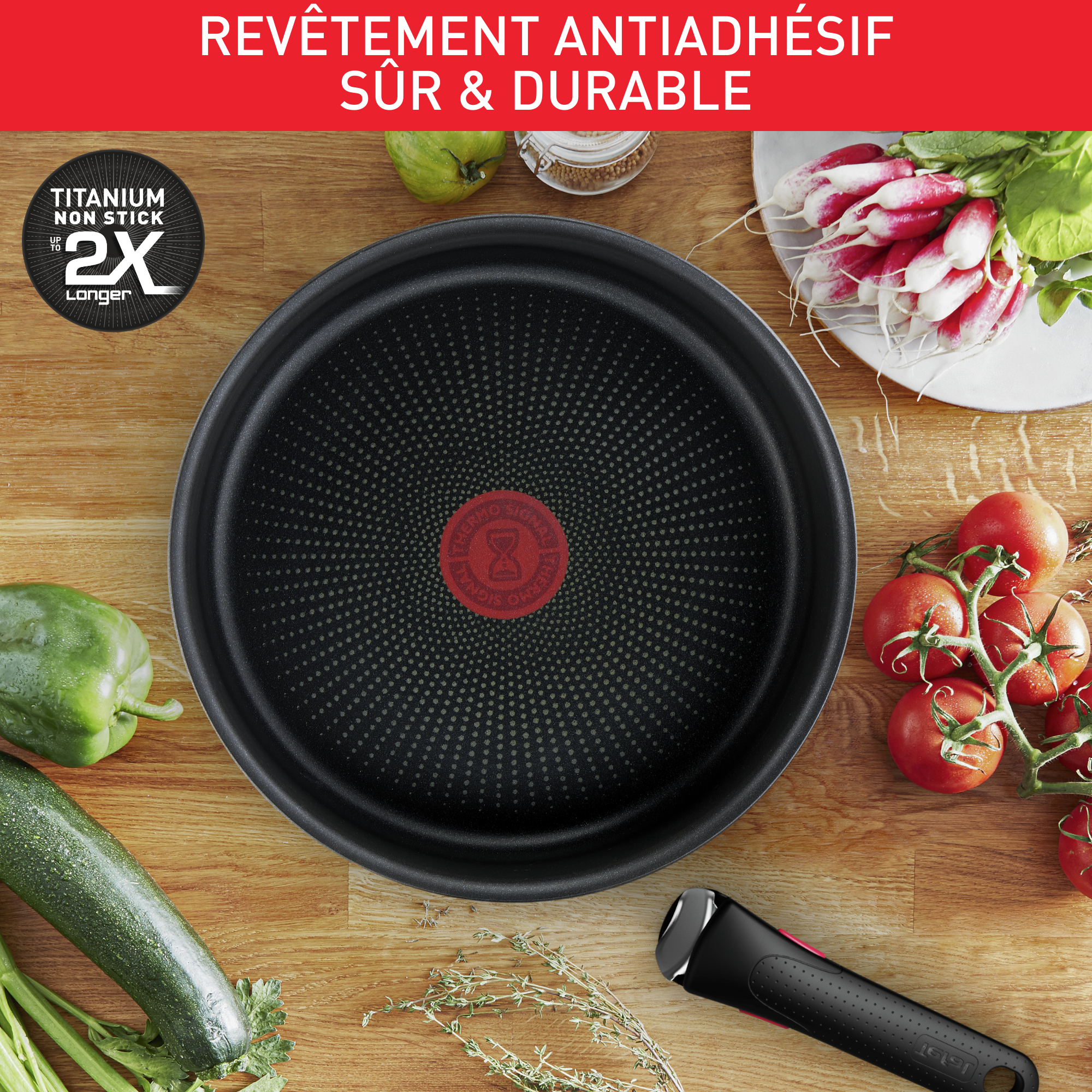 Ingenio Daily Chef, Antiadhésif, Batterie de cuisine 15 pièces, Induction