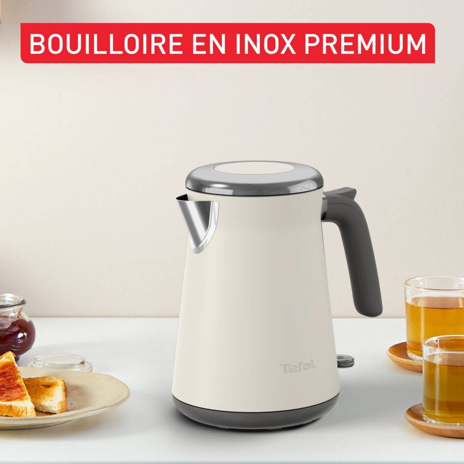 Collection, Bouilloire électrique inox, 1.7 L, Chauffe rapide, Arrêt automatique