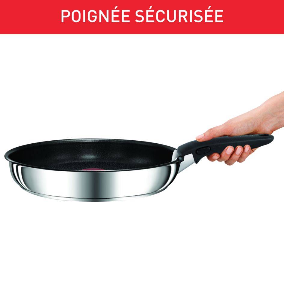 Ingenio Preference acier inoxydable set 3 pcs- Poêles 22/26 cm + poignée -Induction