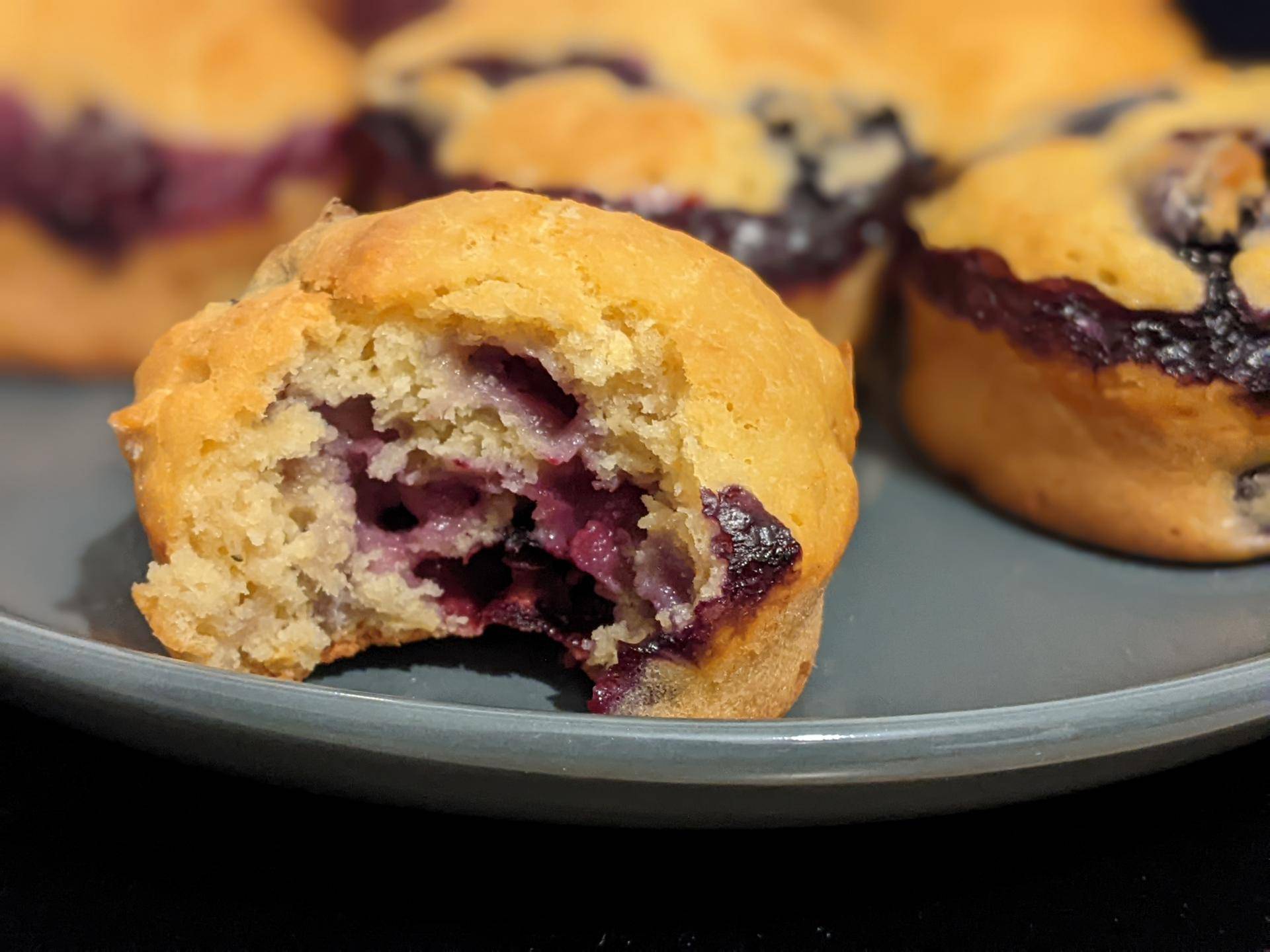 Muffins aux myrtilles, compotes et amandes - Recette Cake Factory | Tefal