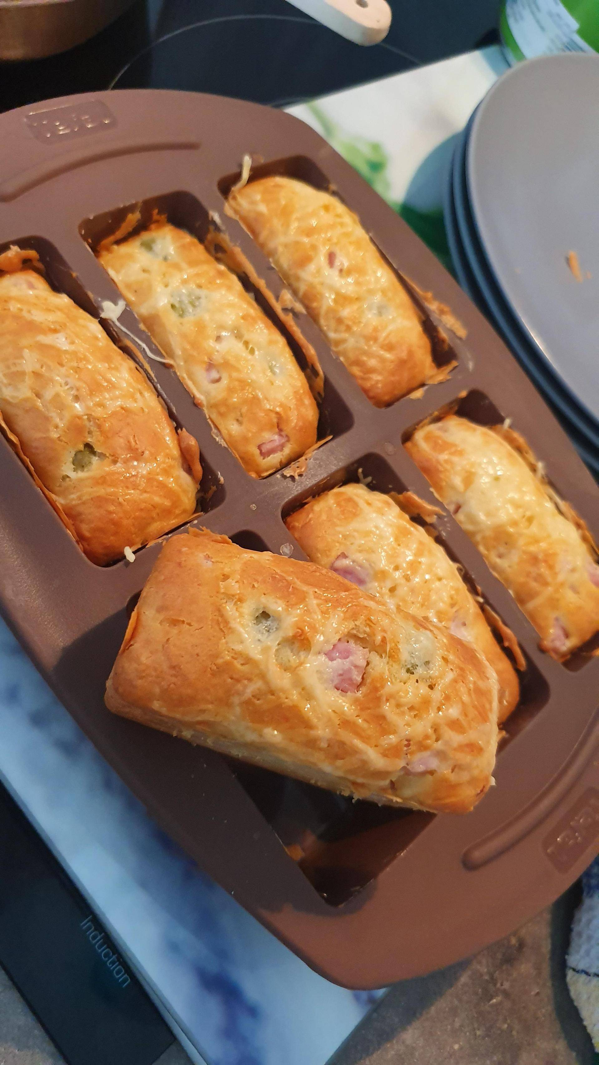 Minis cakes jambon olives emmental - Recette Cake Factory | Tefal