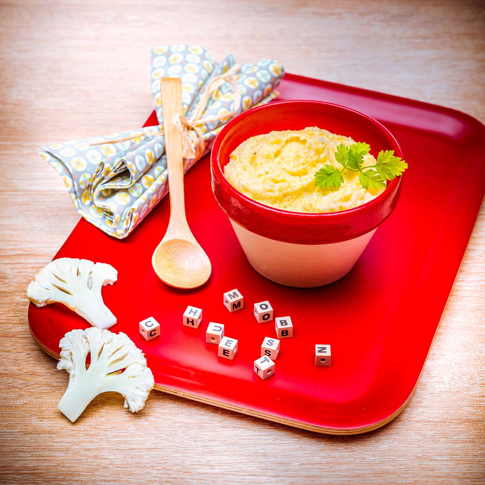 Polenta au chou-fleur, oeuf dur et cerfeuil à partir de 9 mois. - Recette undefined | Tefal