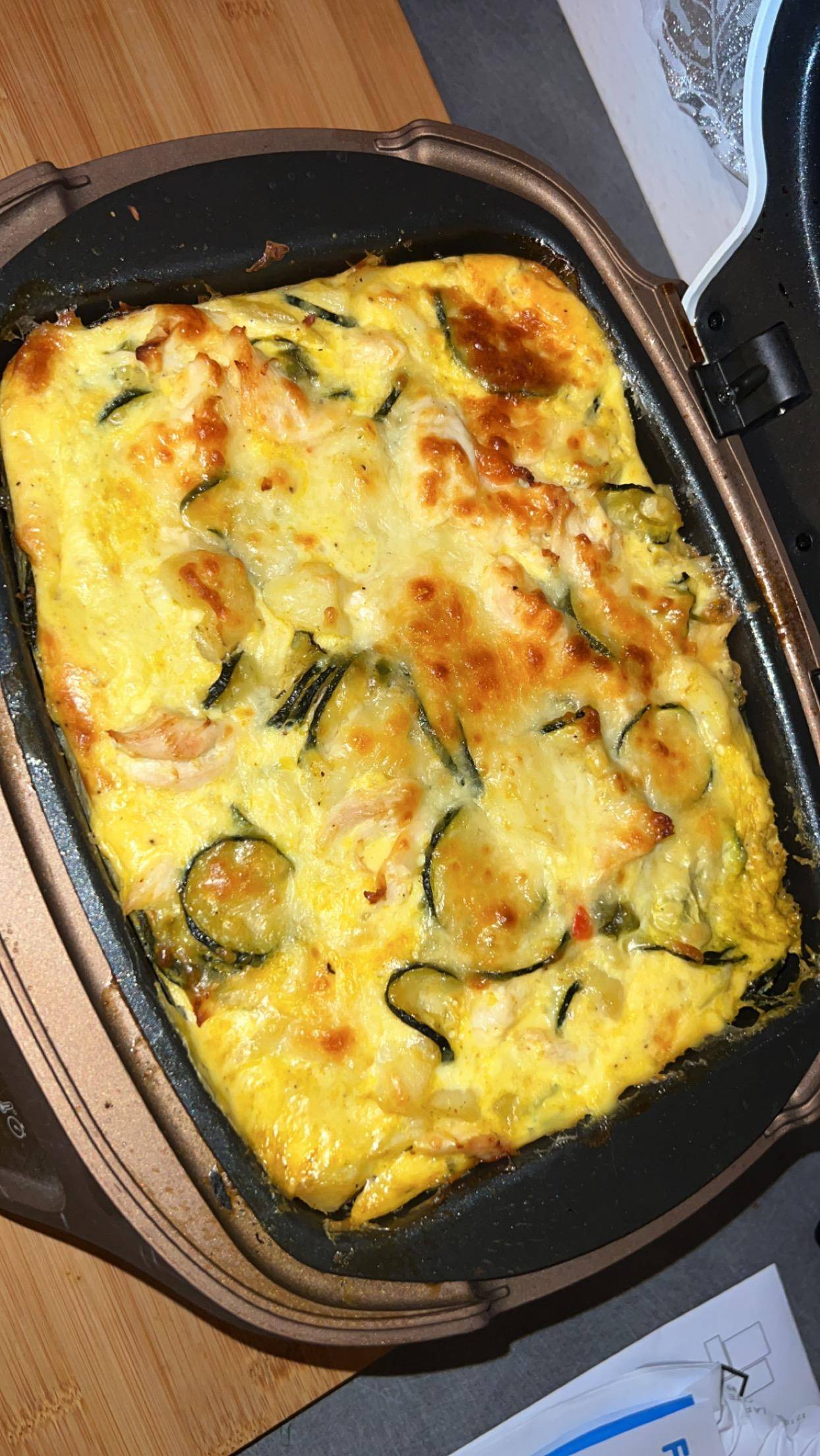 Gratin courgettes, poulet, pomme de terre - Recette Cake Factory | Tefal