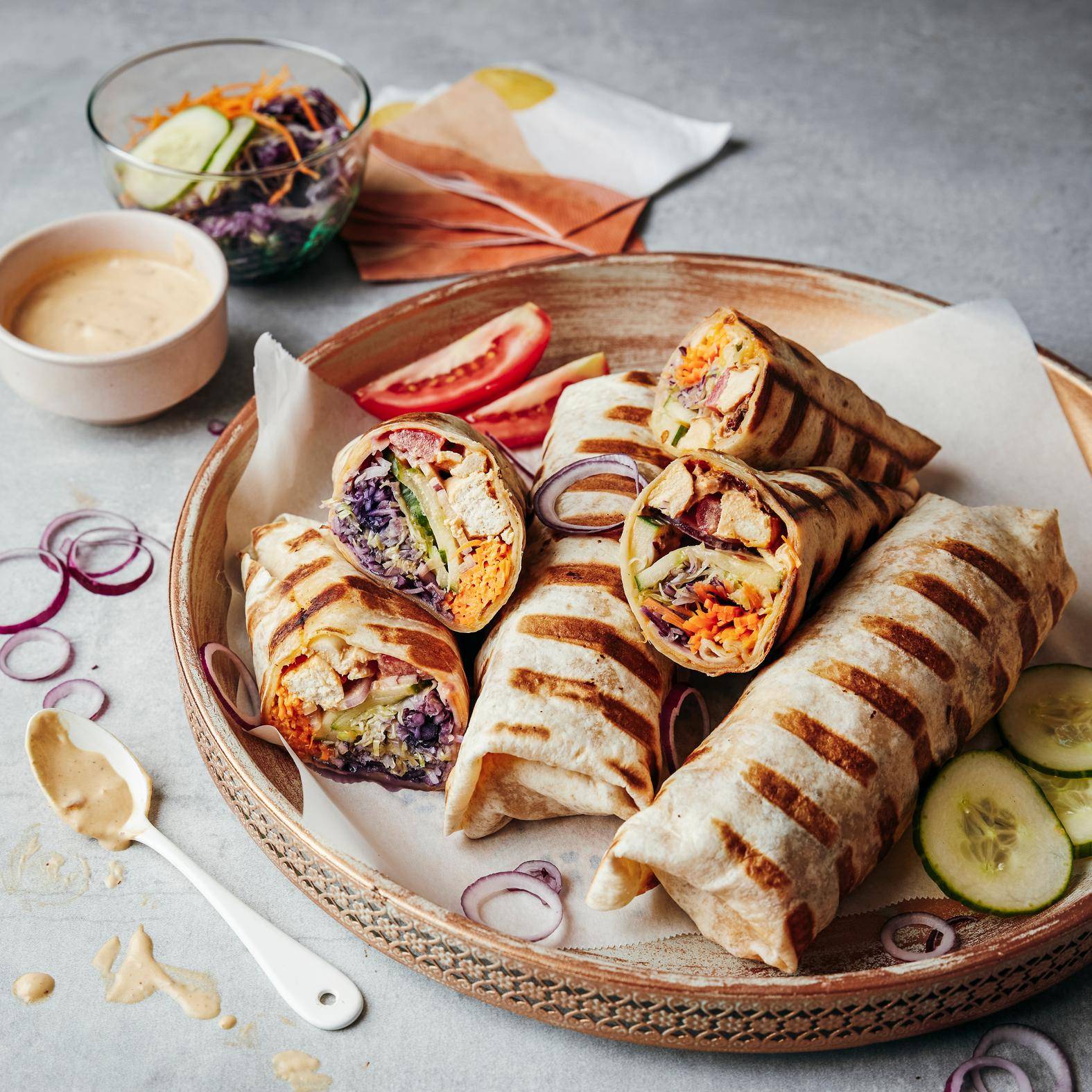 Gegrilde shoarma met chipotlesaus - Recette OptiGrill 2in1 | Tefal