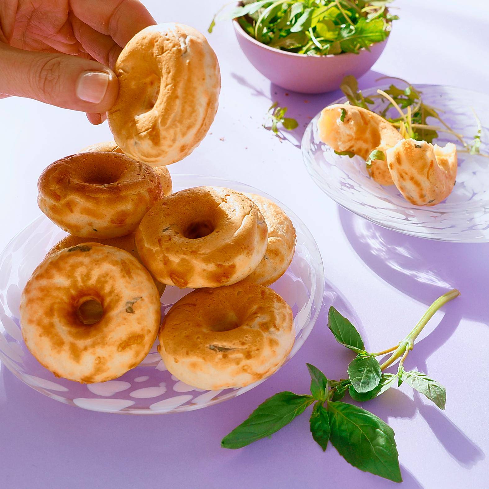 Hartige kaas- en kruidendonuts - Recette Snack Collection MECHANICAL | Tefal