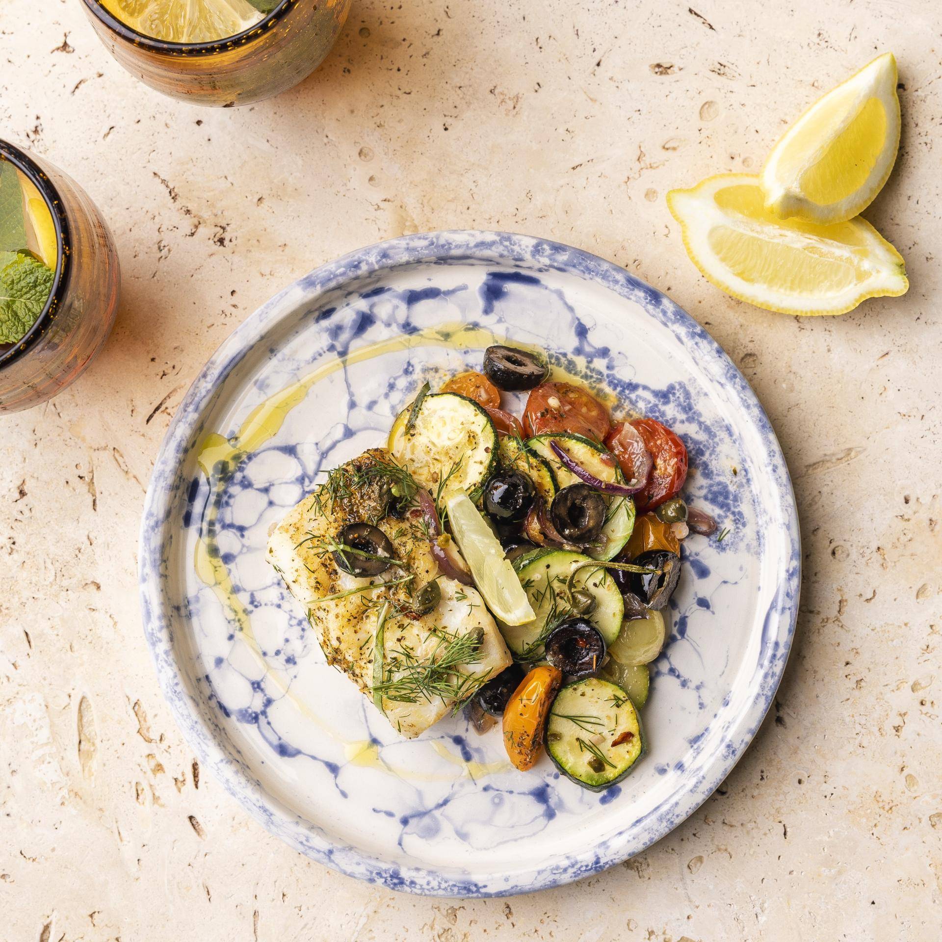 Cabillaud citron et légumes du soleil - Recette Poêles et Casseroles | Tefal