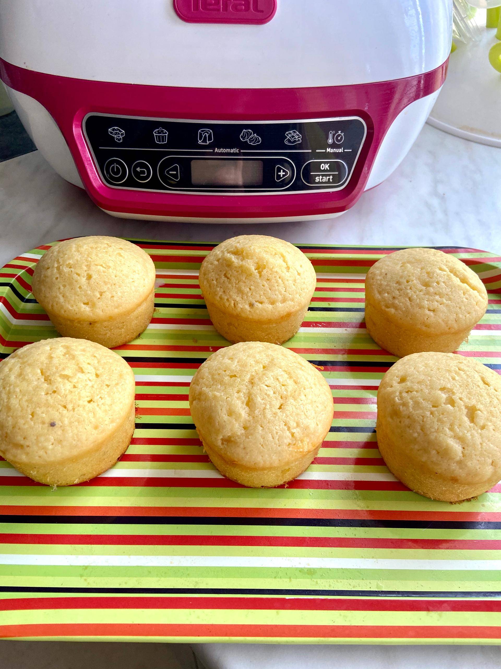 Muffins chocolat blanc et amandes - Recette Cake Factory | Tefal