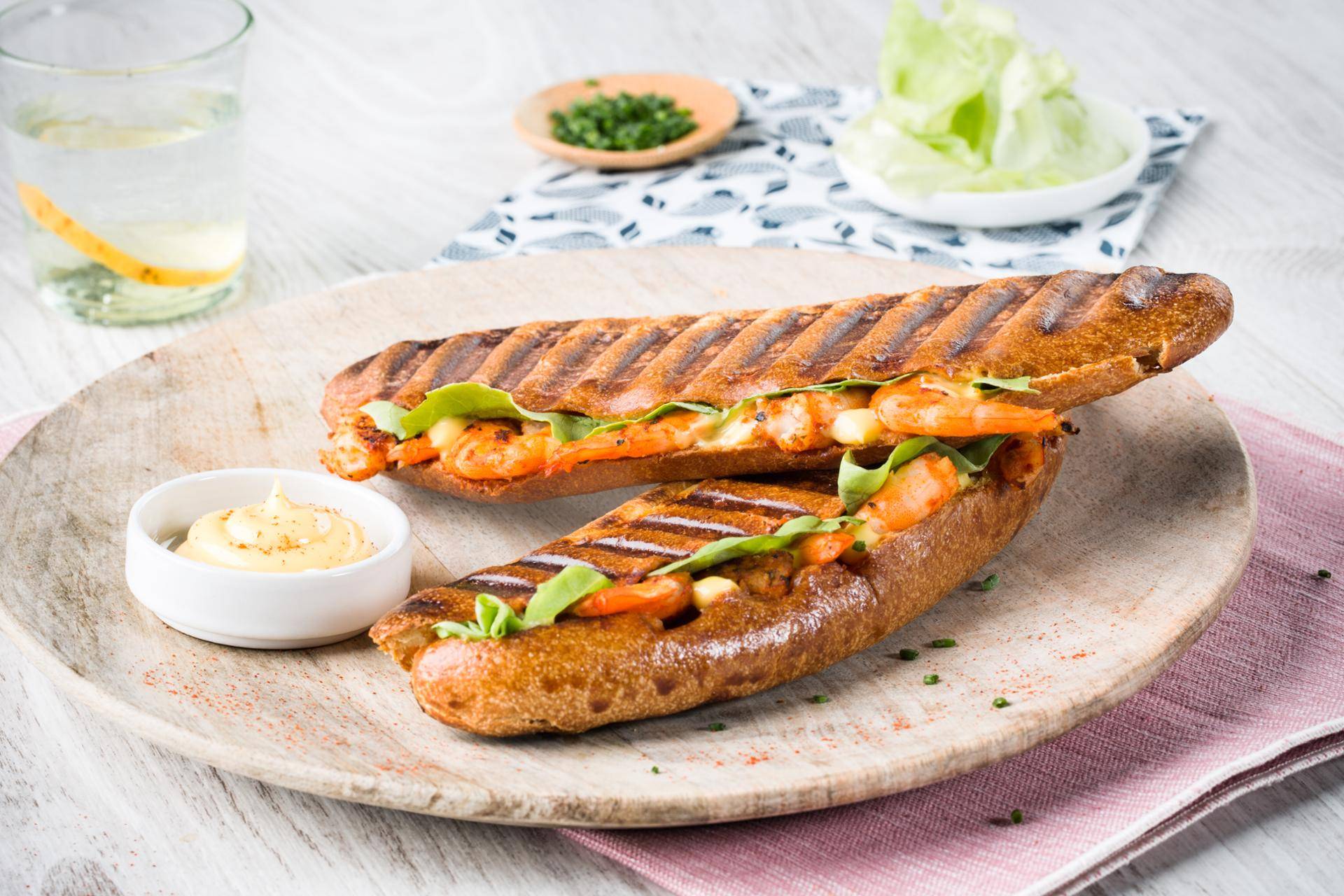 Hot dog épicé à la crevette - Recette Optigrill Elite | Tefal