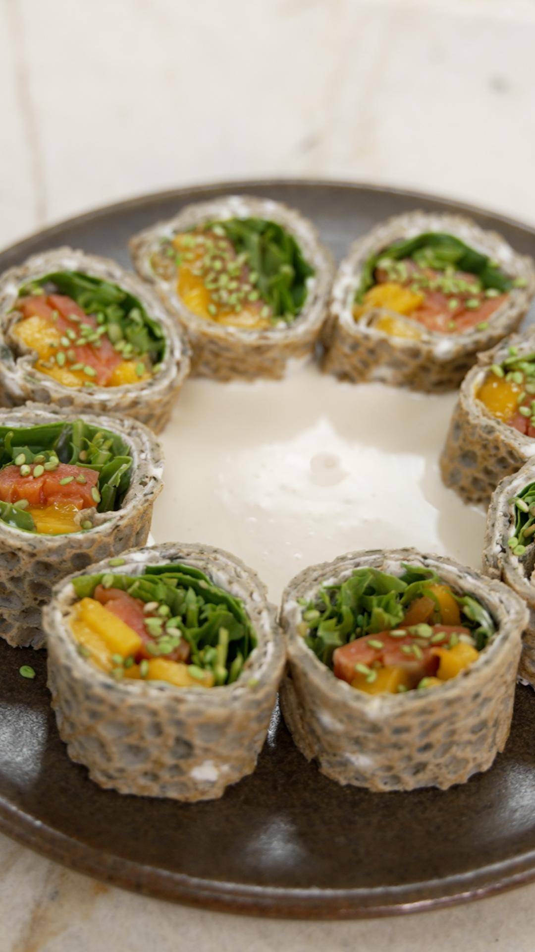 Galette spring roll au saumon et mayo thaï - Recette Poêles et Casseroles | Tefal