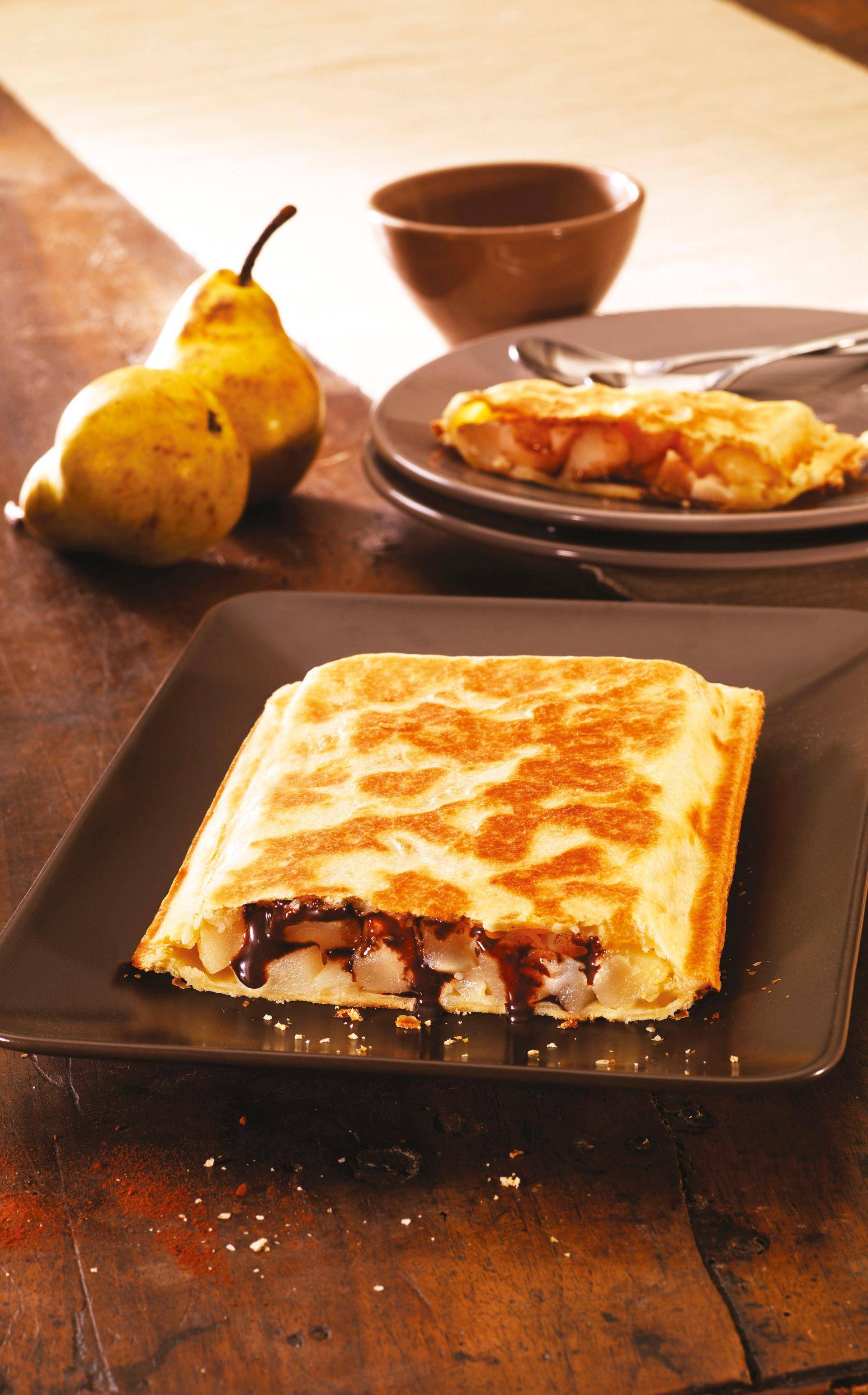 Paninis chocolat noir et poire - Recette Cake Factory | Tefal